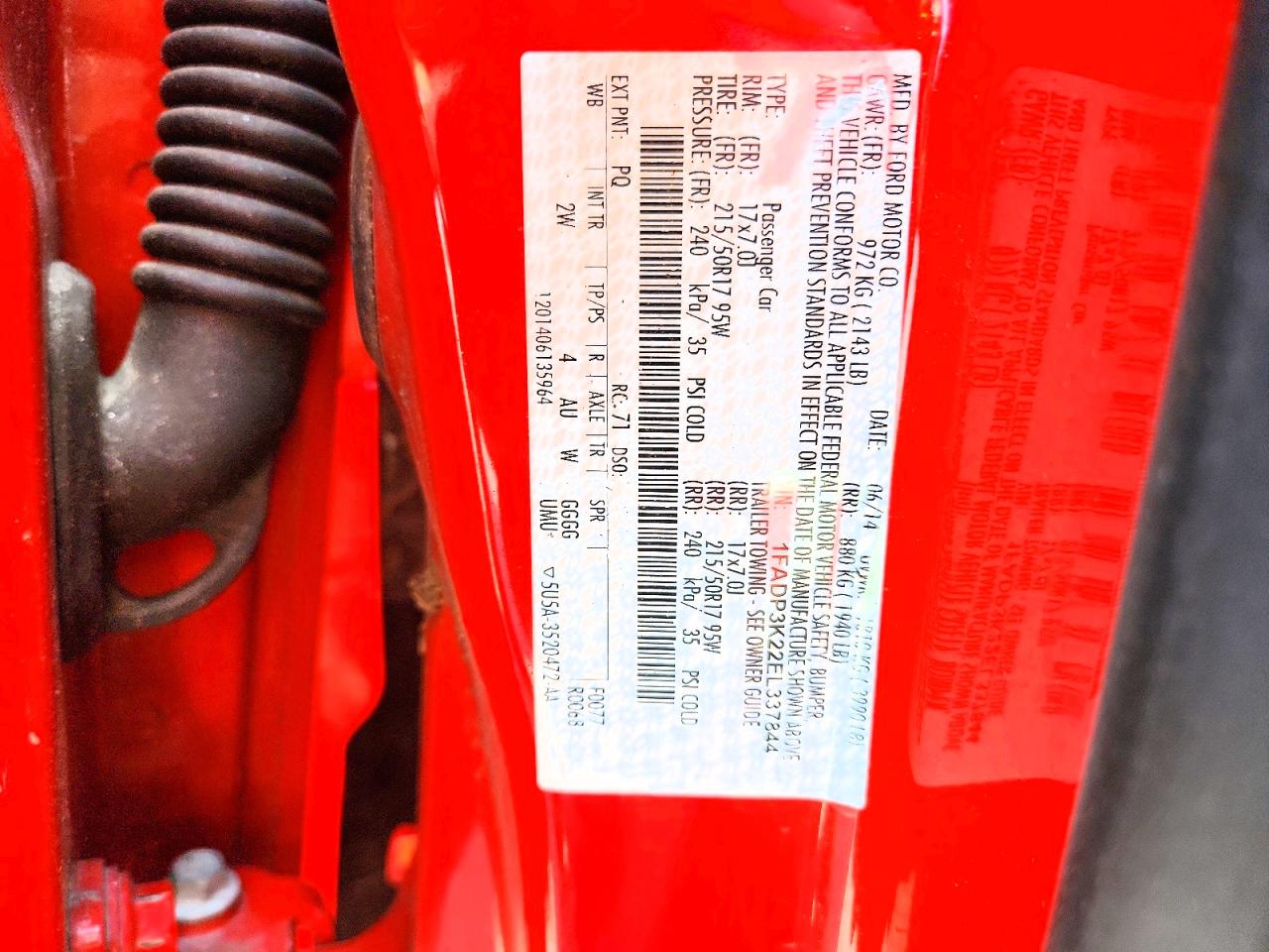 2014 Ford Focus Se Red vin: 1FADP3K22EL337844