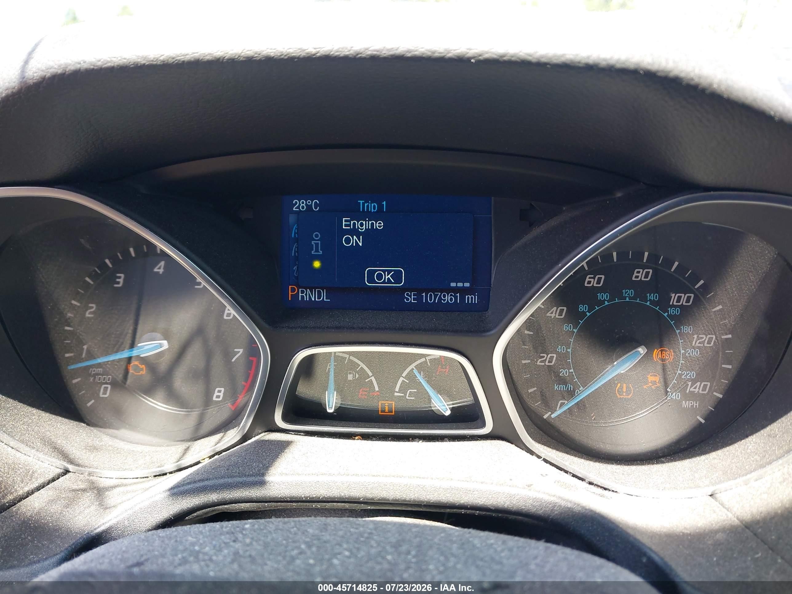 2014 Ford Focus Se Gray vin: 1FADP3K22EL360993