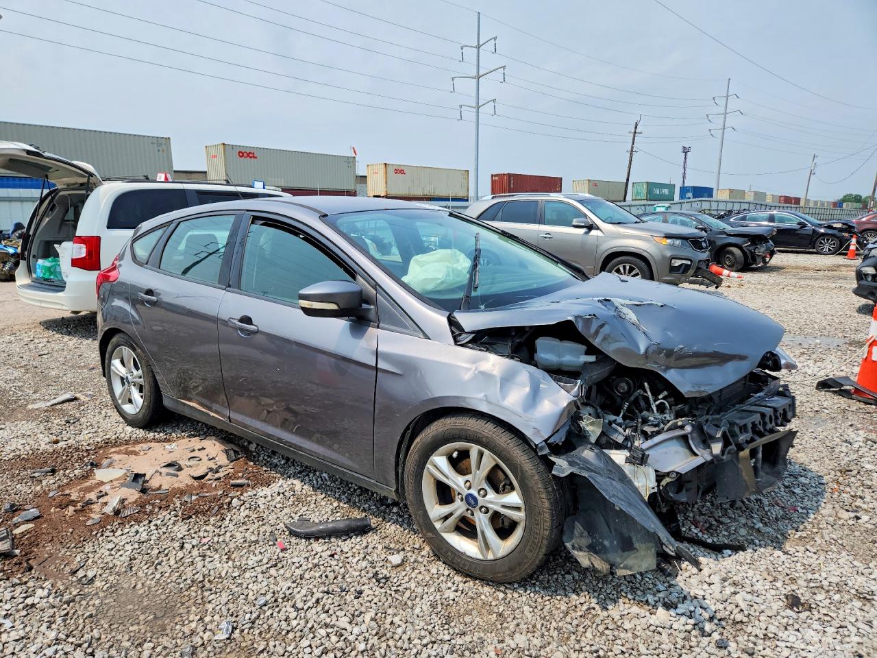 2014 Ford Focus Se Gray vin: 1FADP3K22EL370892