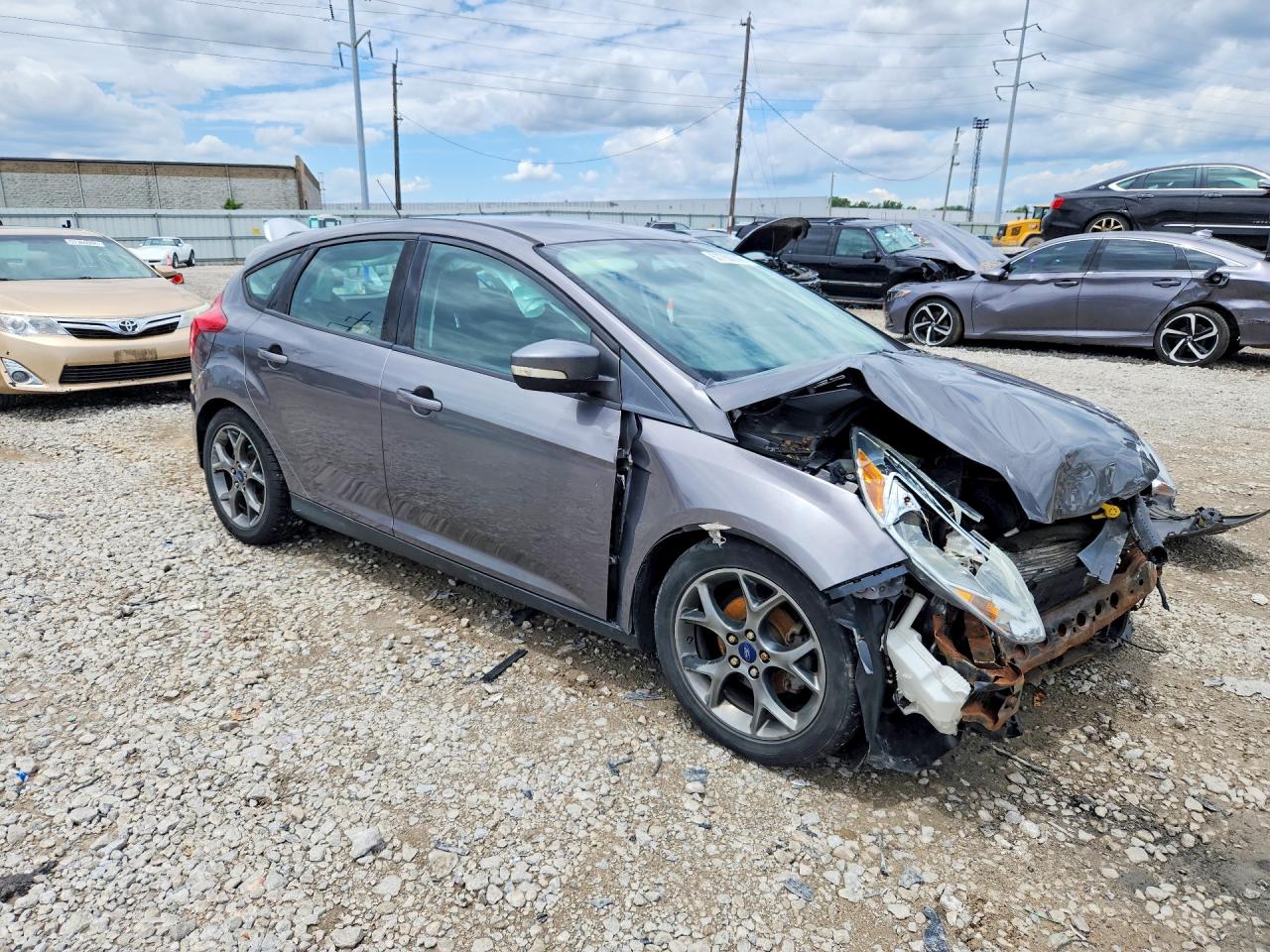 2014 Ford Focus Se Gray vin: 1FADP3K22EL399163