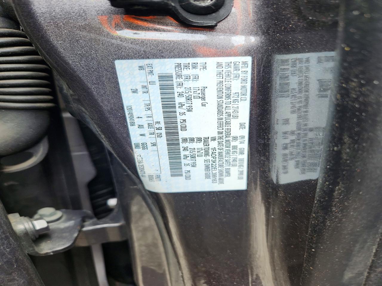 2014 Ford Focus Se Gray vin: 1FADP3K22EL399163
