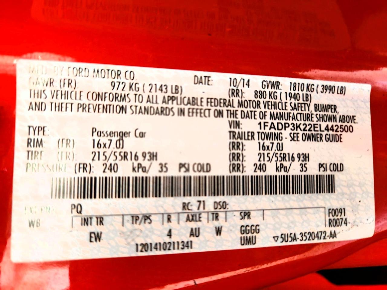2014 Ford Focus Se Red vin: 1FADP3K22EL442500