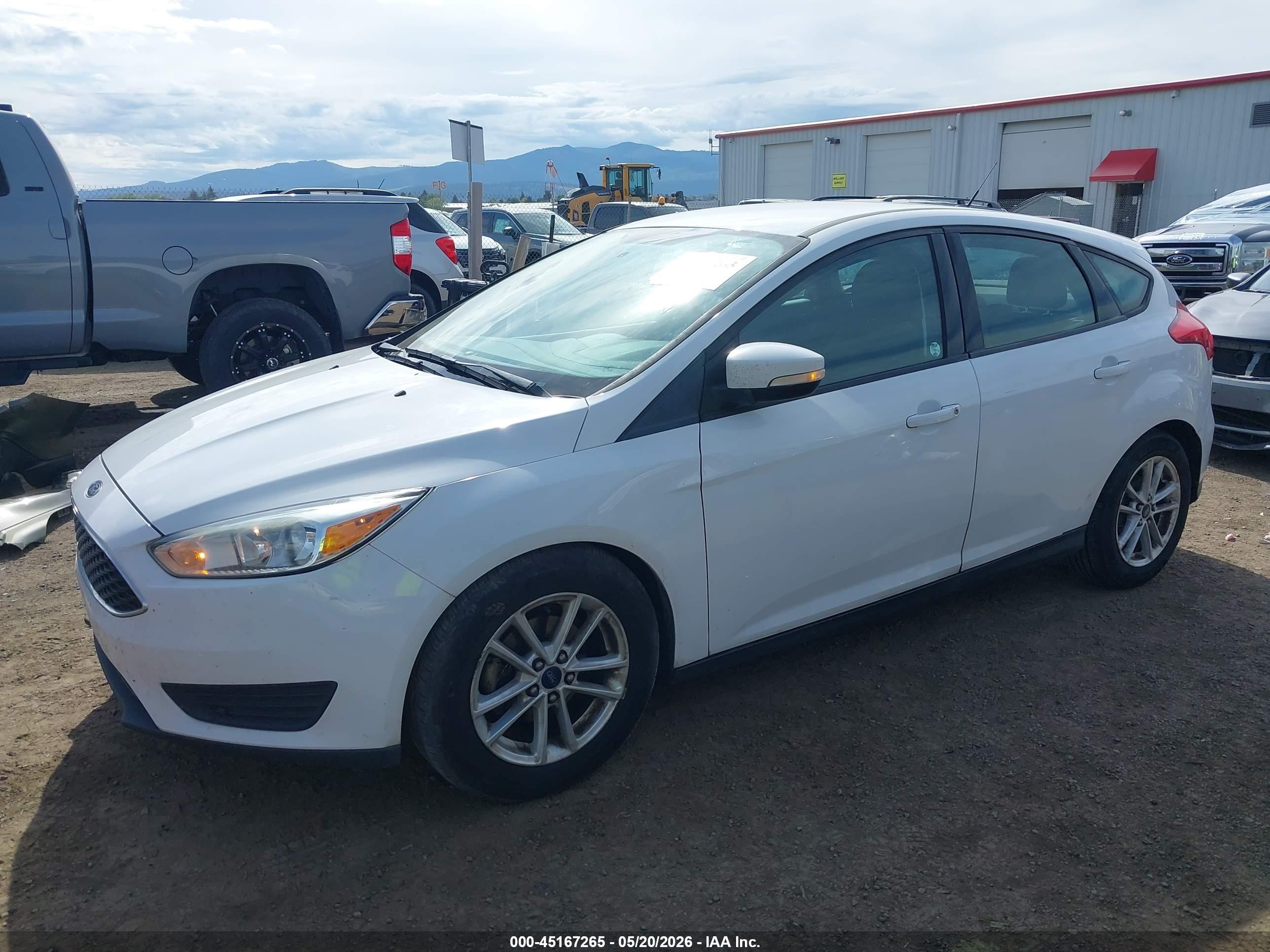 2015 Ford Focus Se White vin: 1FADP3K22FL316123