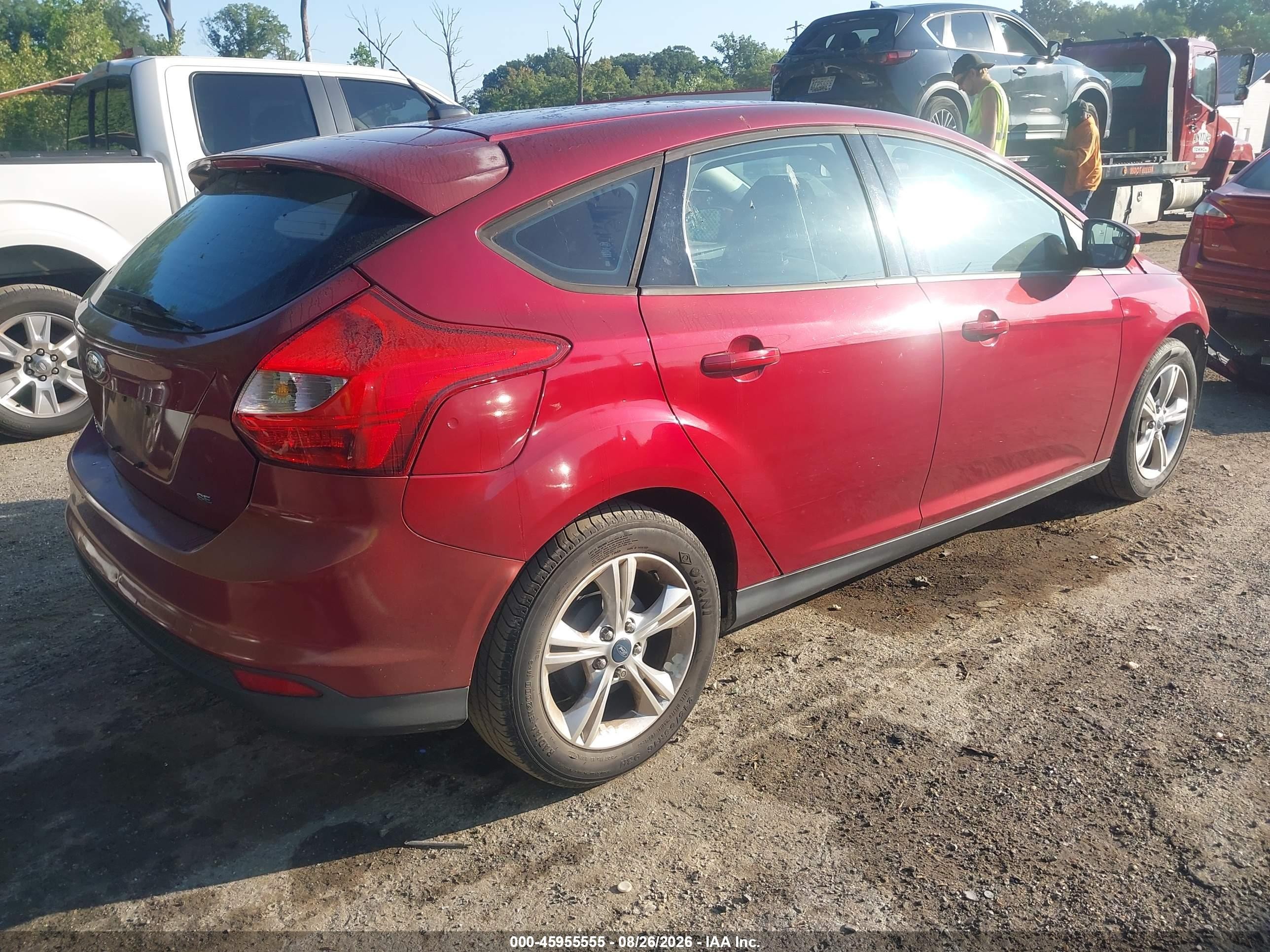 2013 Ford Focus Se Red vin: 1FADP3K23DL111603