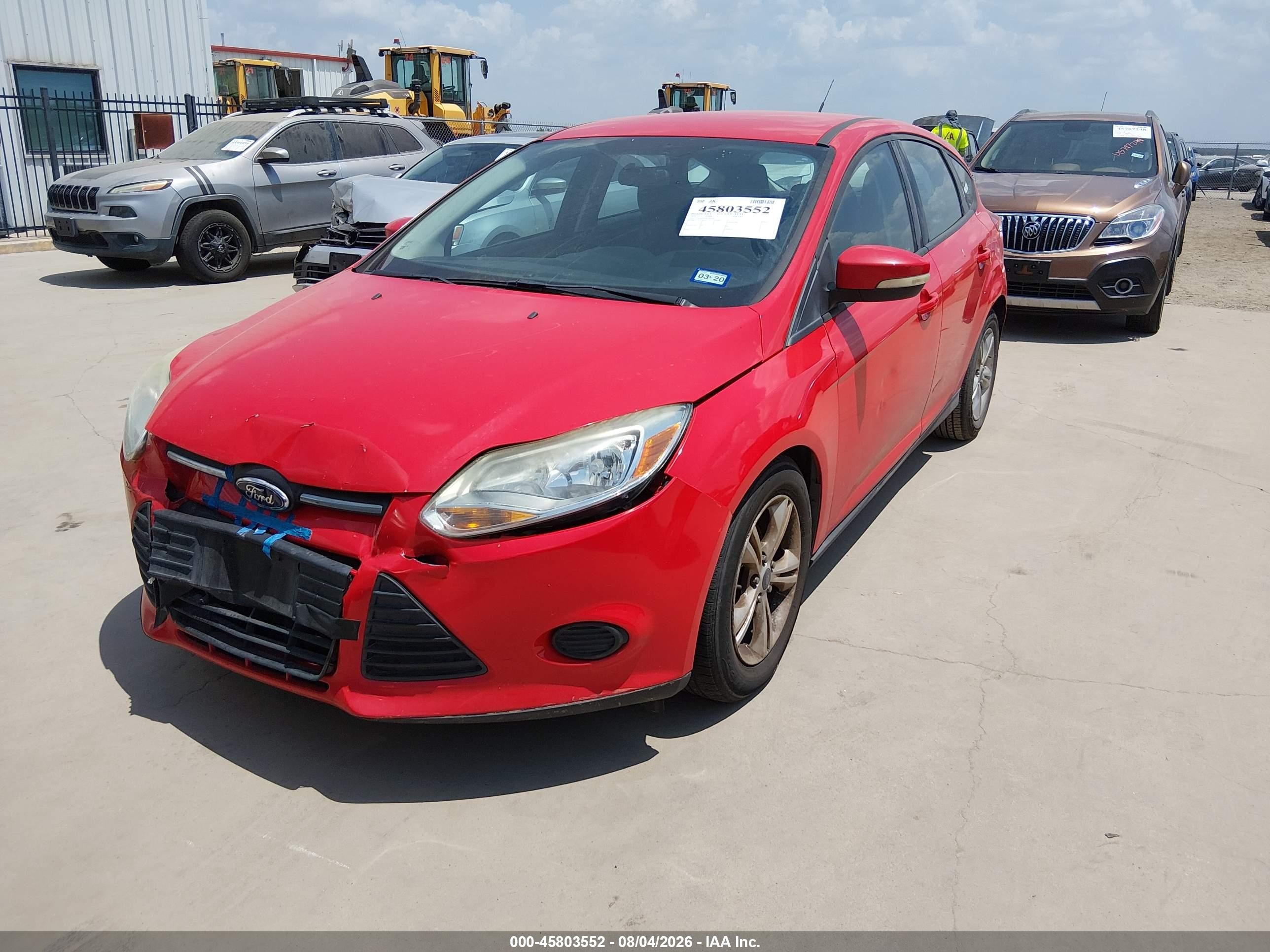 2013 Ford Focus Se Red vin: 1FADP3K23DL204346