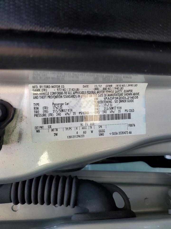 2013 Ford Focus Se Серебряный vin: 1FADP3K23DL214035