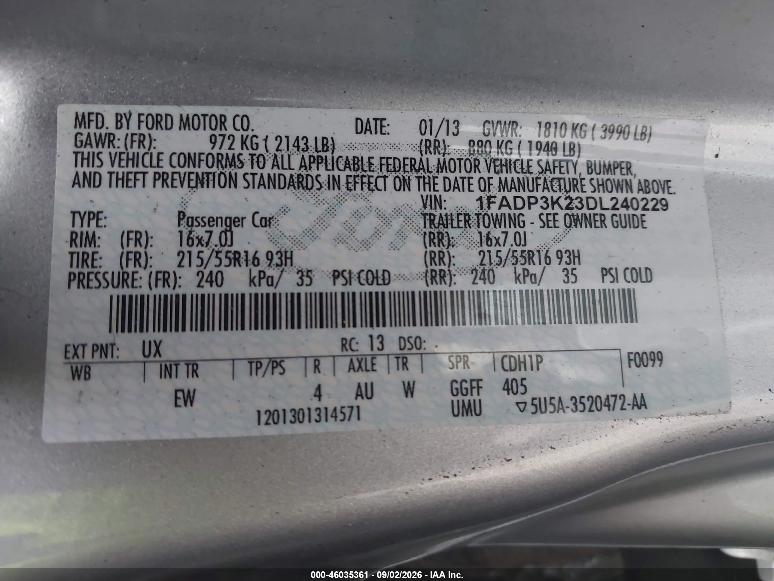 2013 Ford Focus Se Silver vin: 1FADP3K23DL240229