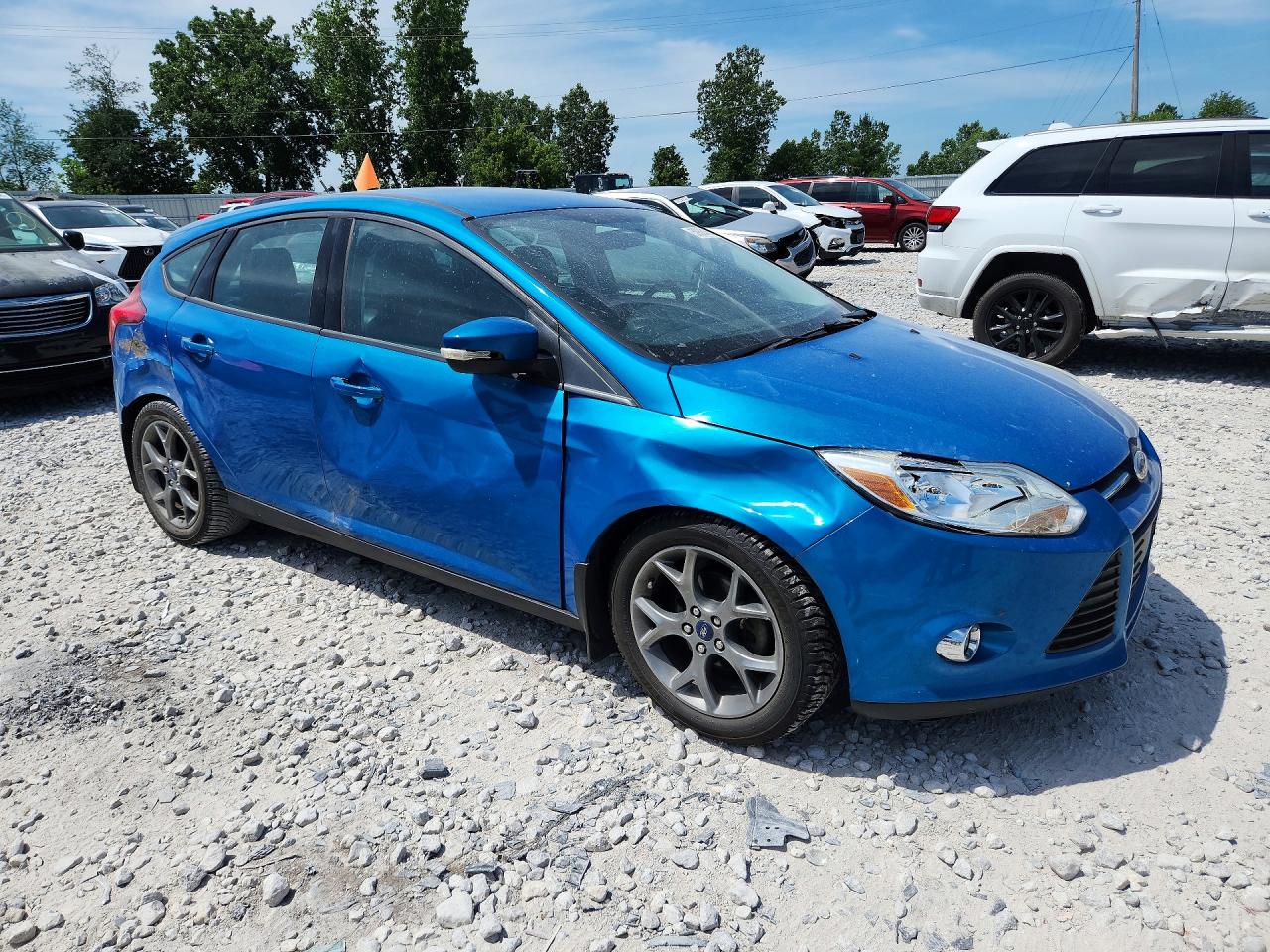 2014 Ford Focus Se Blue vin: 1FADP3K23EL129598
