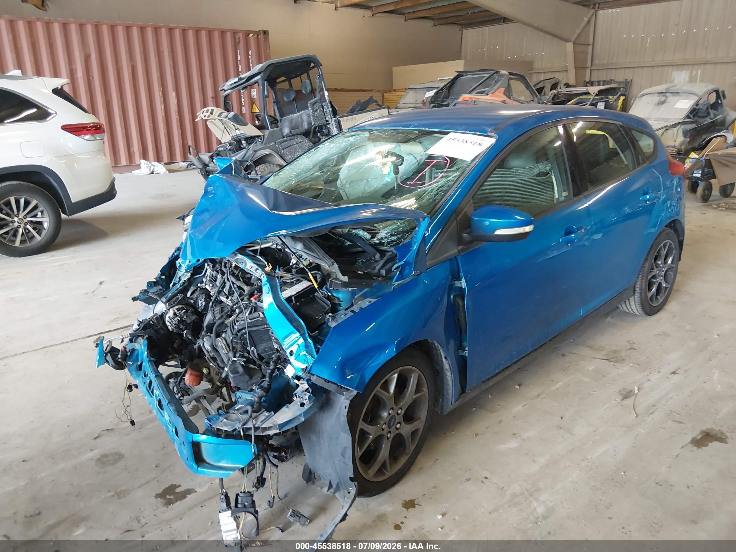 2014 Ford Focus Se Blue vin: 1FADP3K23EL134882