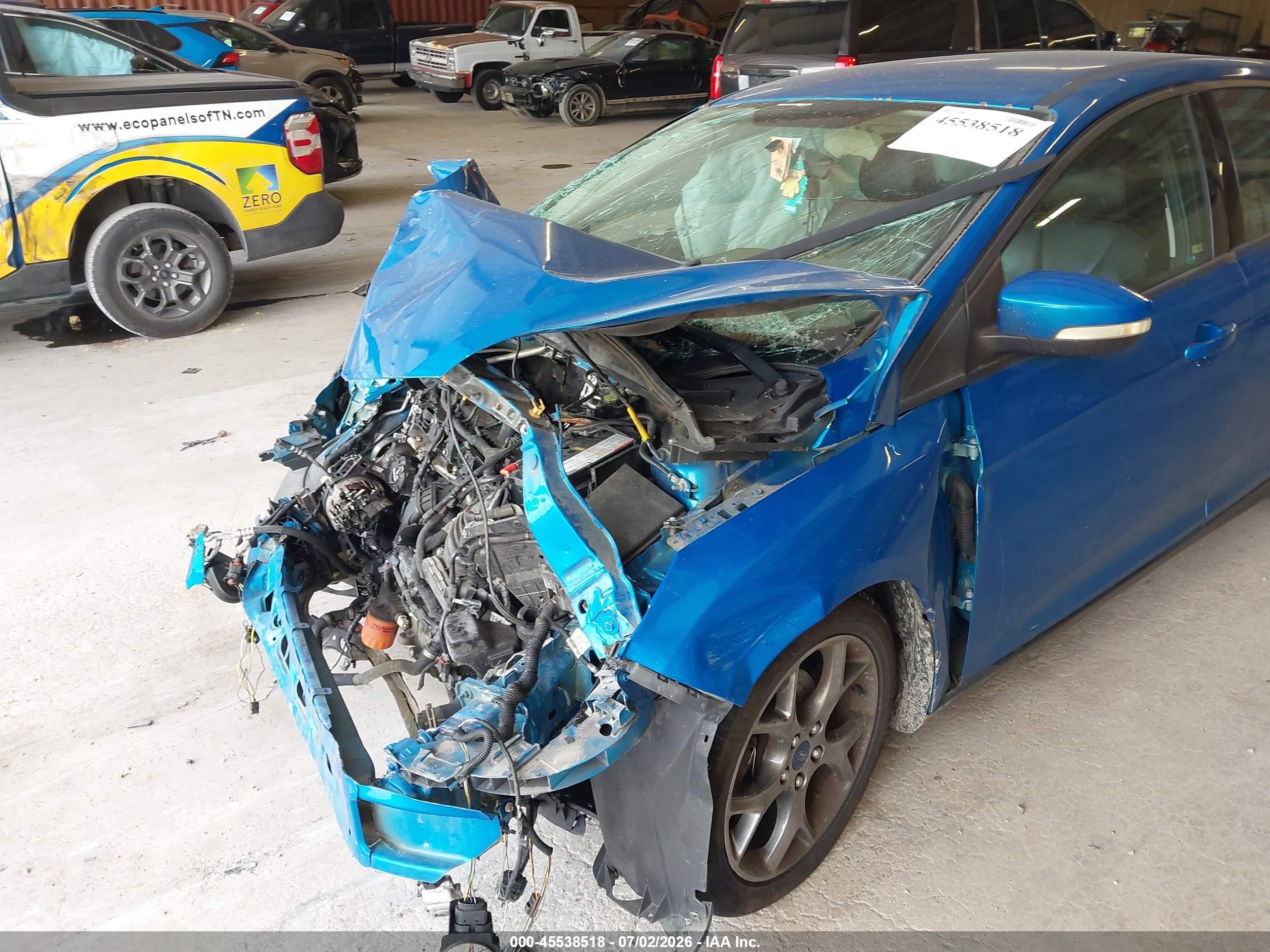 2014 Ford Focus Se Blue vin: 1FADP3K23EL134882