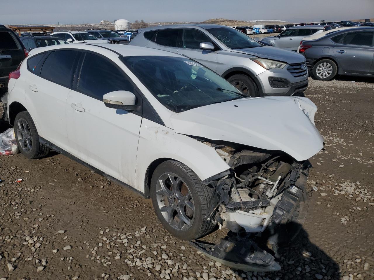 2014 Ford Focus Se White vin: 1FADP3K23EL150953