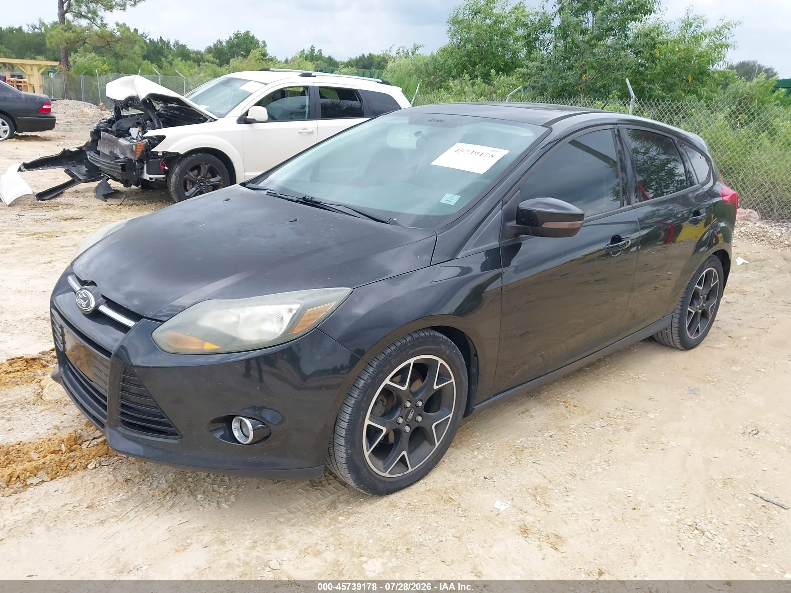 2014 Ford Focus Se Black vin: 1FADP3K23EL166134