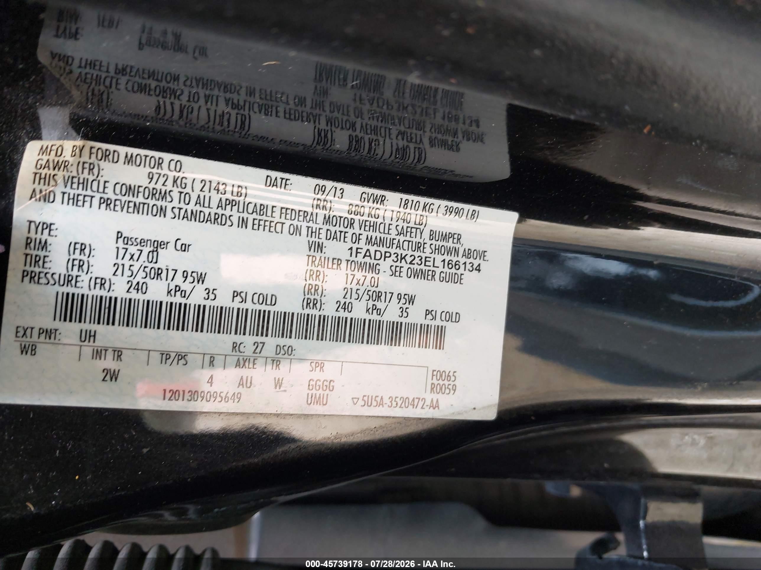 2014 Ford Focus Se Black vin: 1FADP3K23EL166134