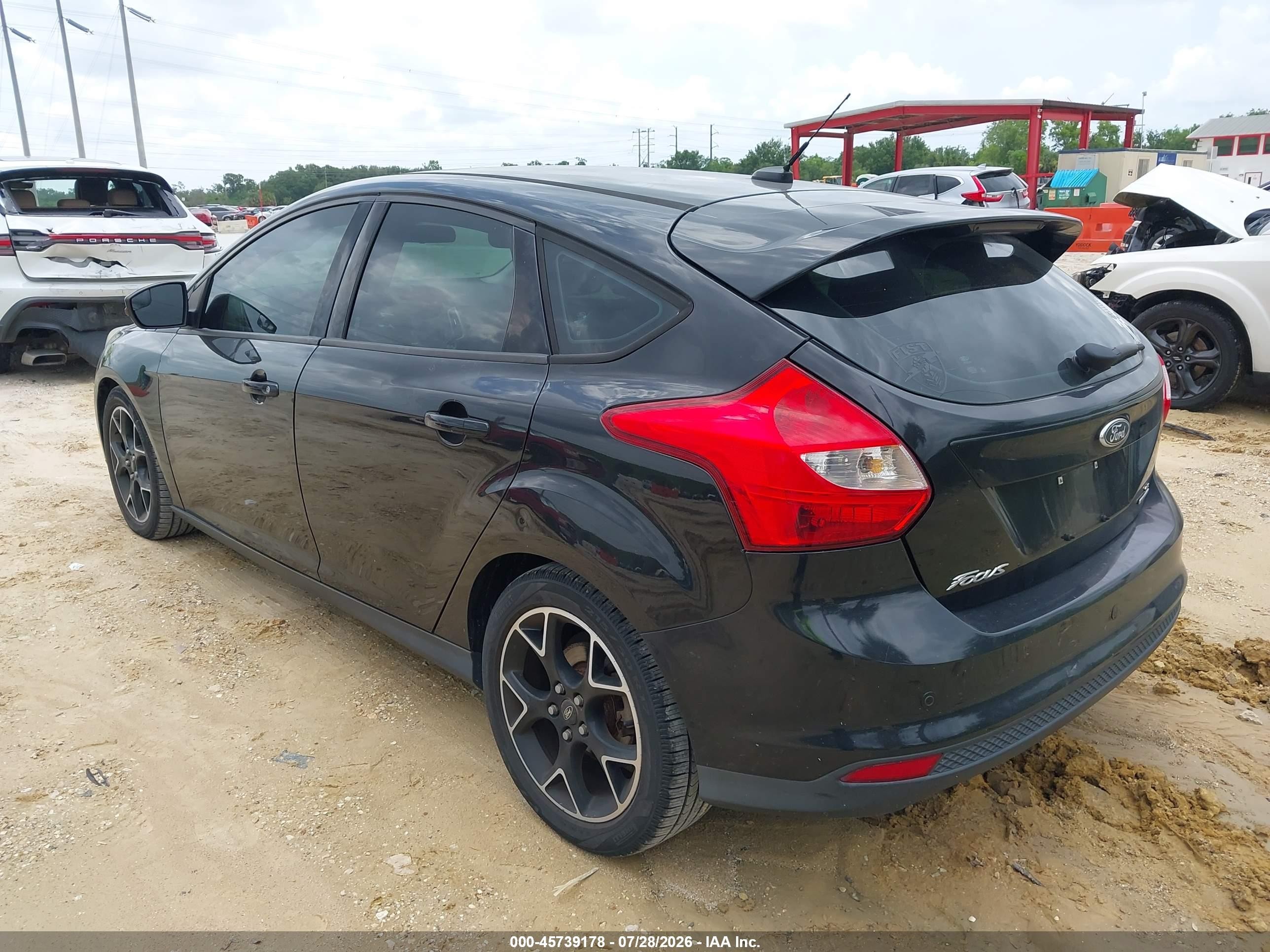2014 Ford Focus Se Black vin: 1FADP3K23EL166134