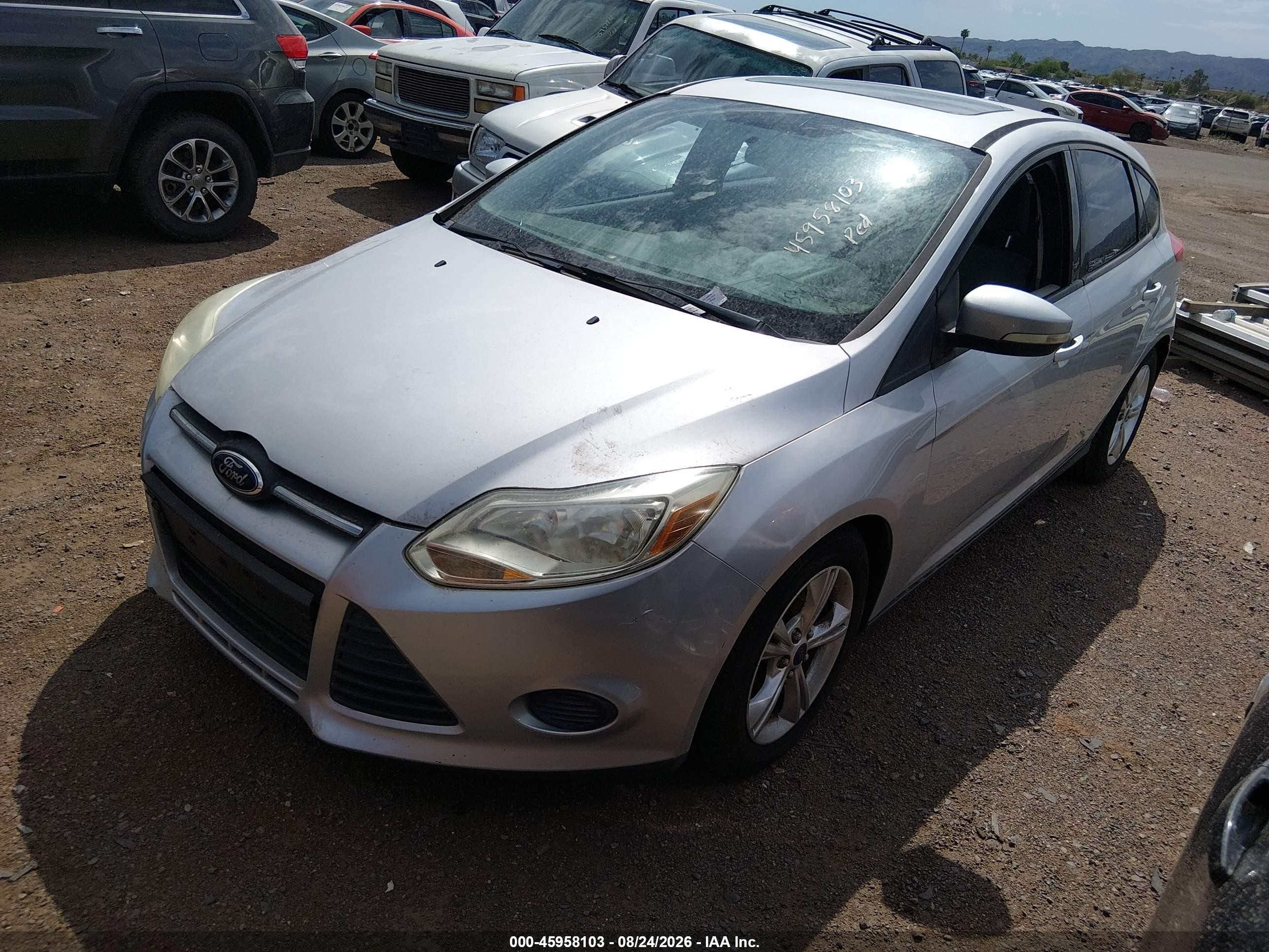 2014 Ford Focus Se Silver vin: 1FADP3K23EL170751