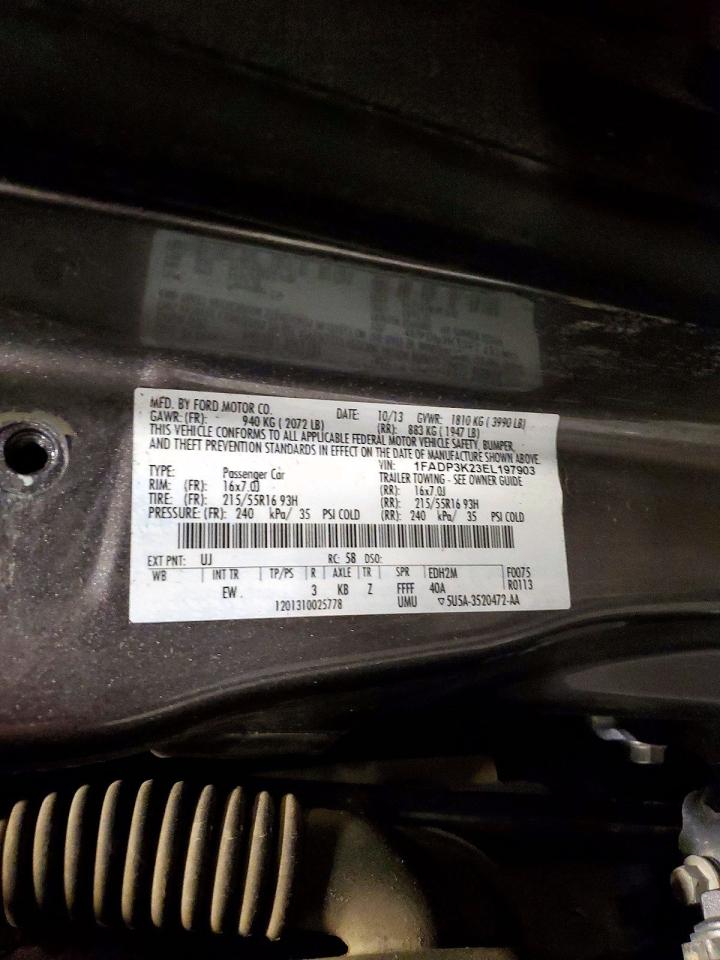 2014 Ford Focus Se Gray vin: 1FADP3K23EL197903