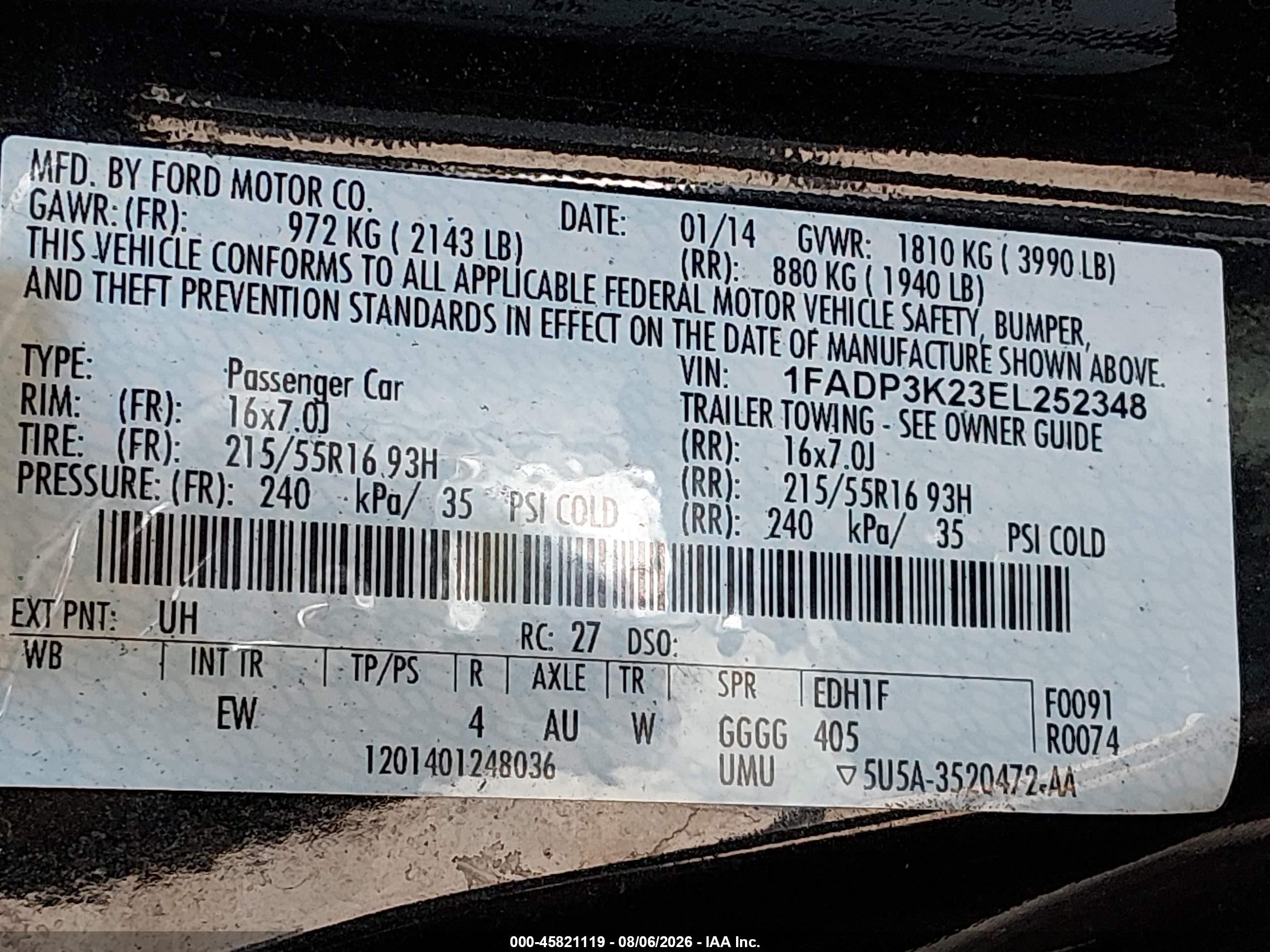 2014 Ford Focus Se Black vin: 1FADP3K23EL252348