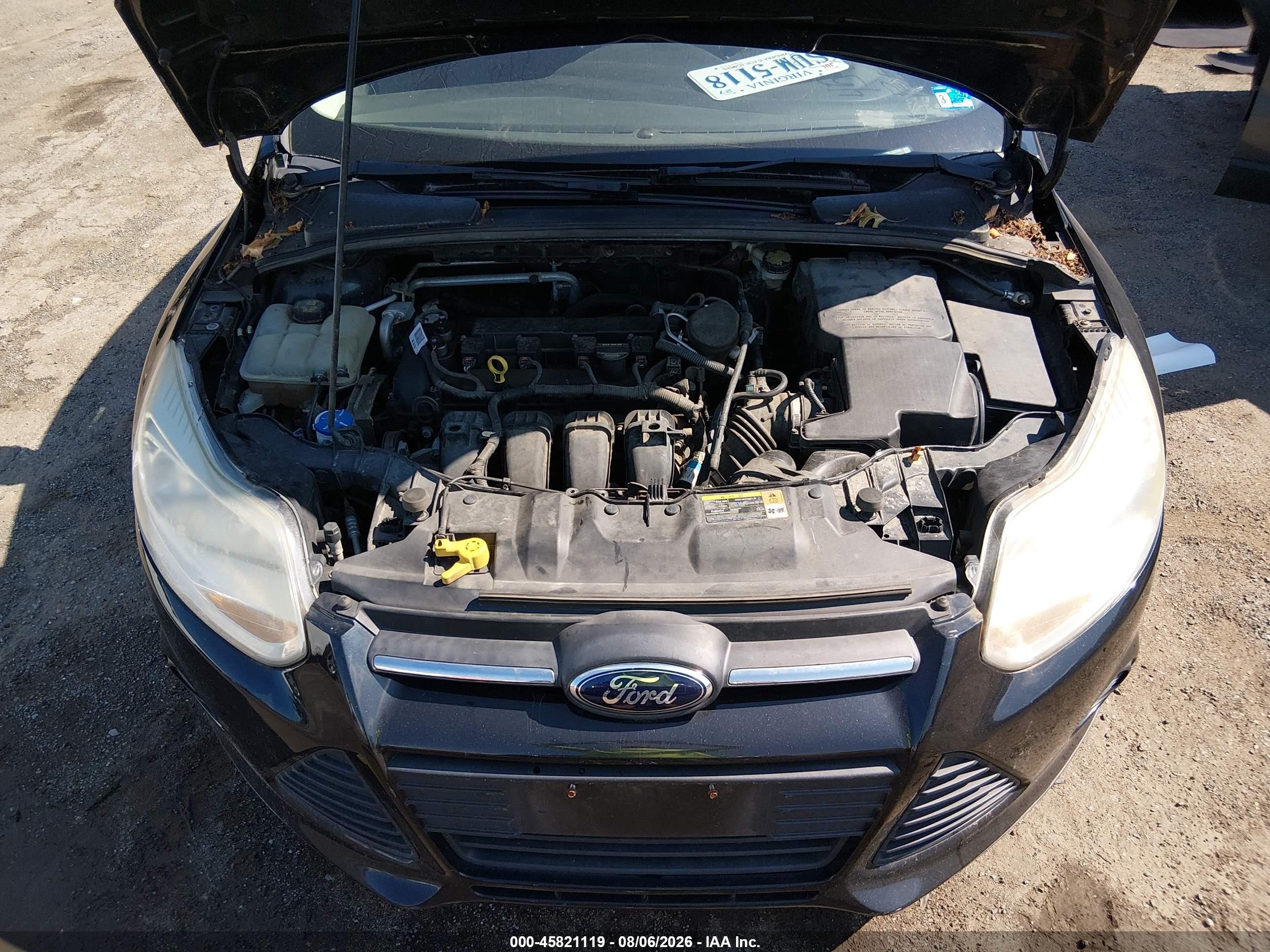 2014 Ford Focus Se Black vin: 1FADP3K23EL252348