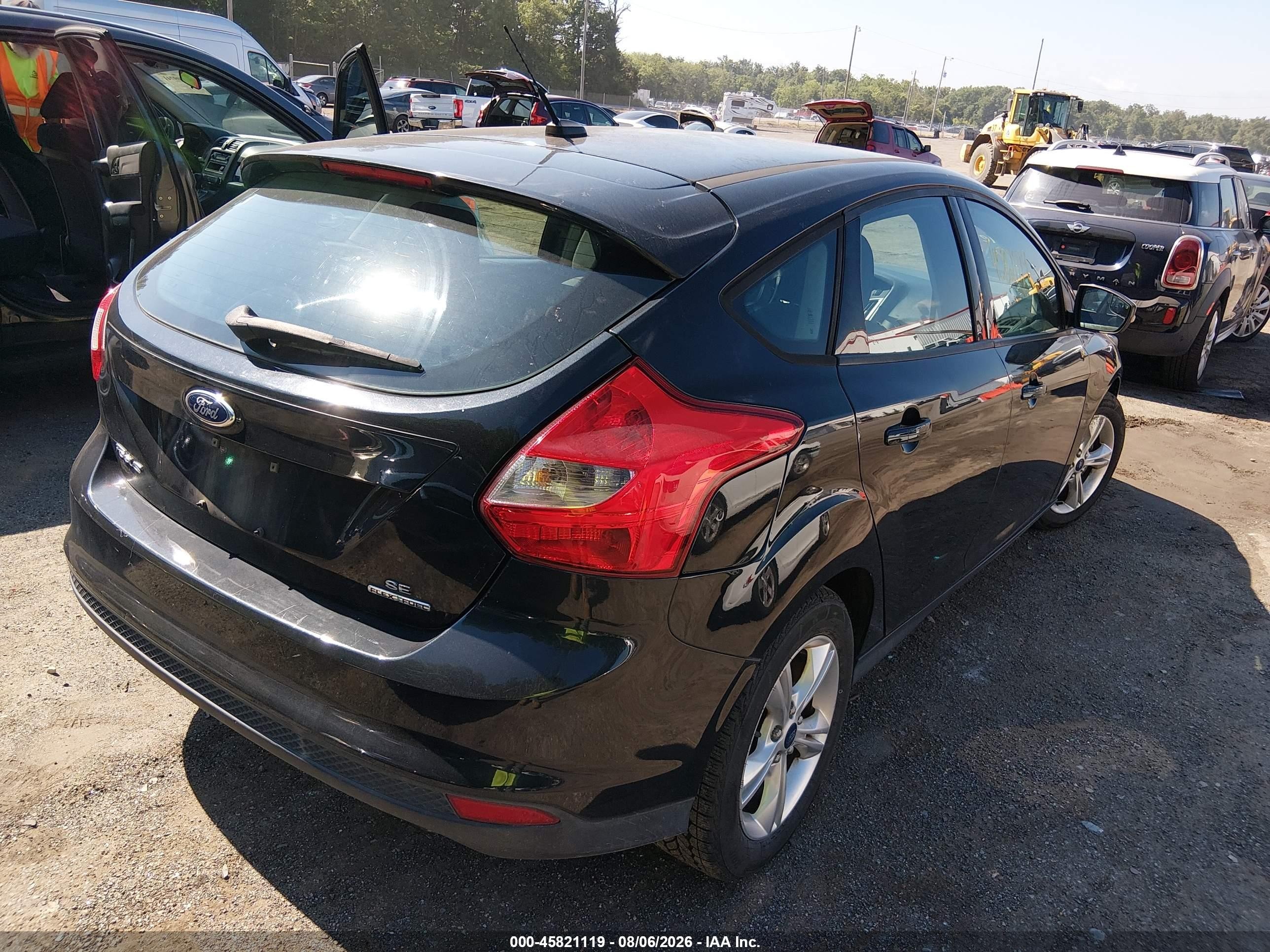 2014 Ford Focus Se Black vin: 1FADP3K23EL252348