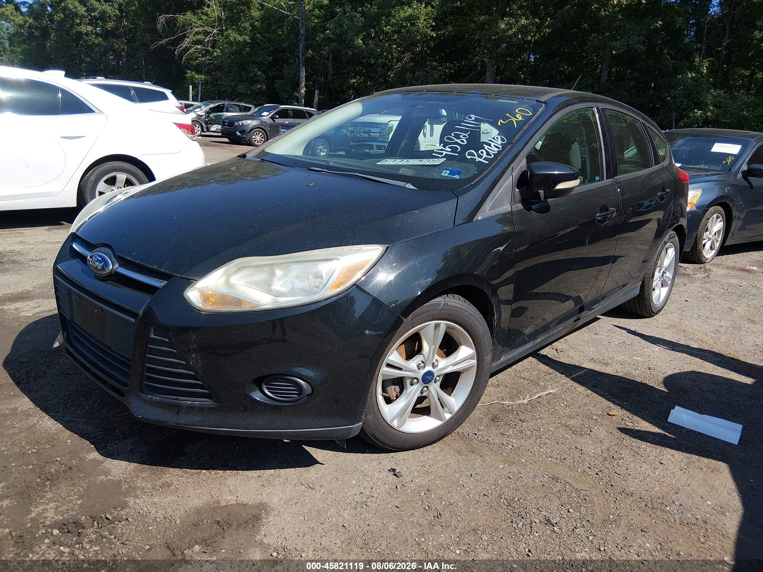 2014 Ford Focus Se Black vin: 1FADP3K23EL252348