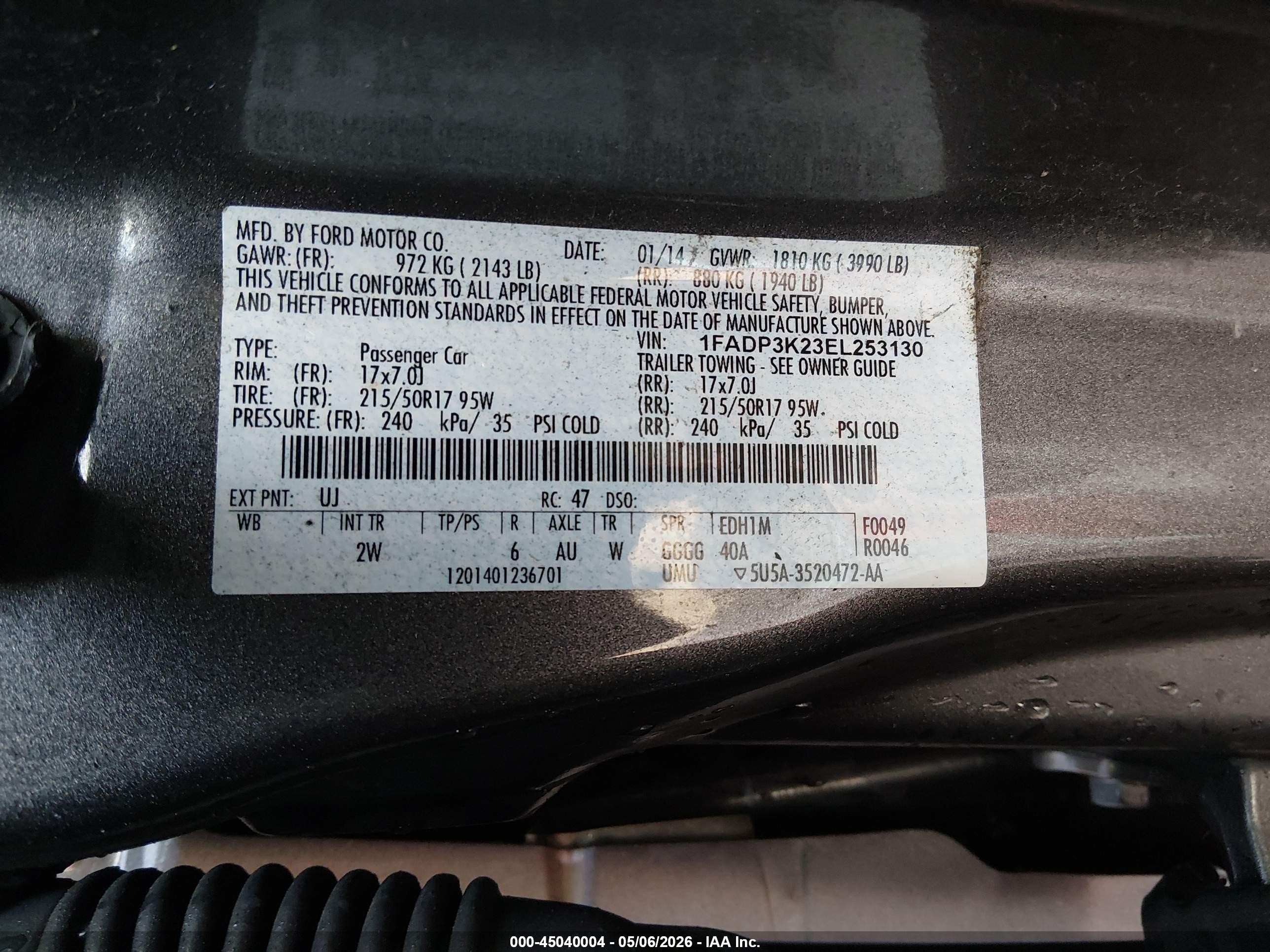 2014 Ford Focus Se Серый vin: 1FADP3K23EL253130