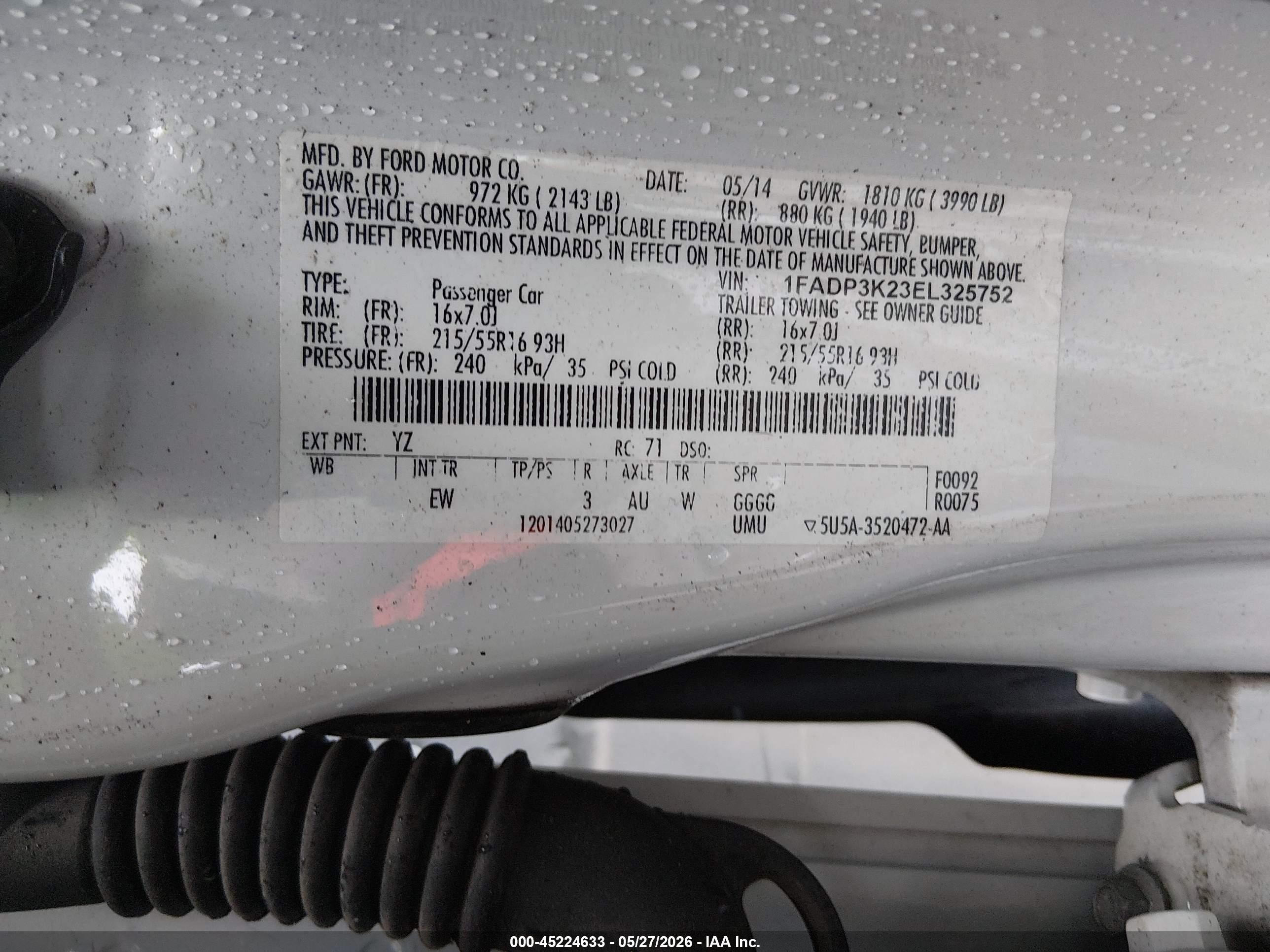 2014 Ford Focus Se Белый vin: 1FADP3K23EL325752