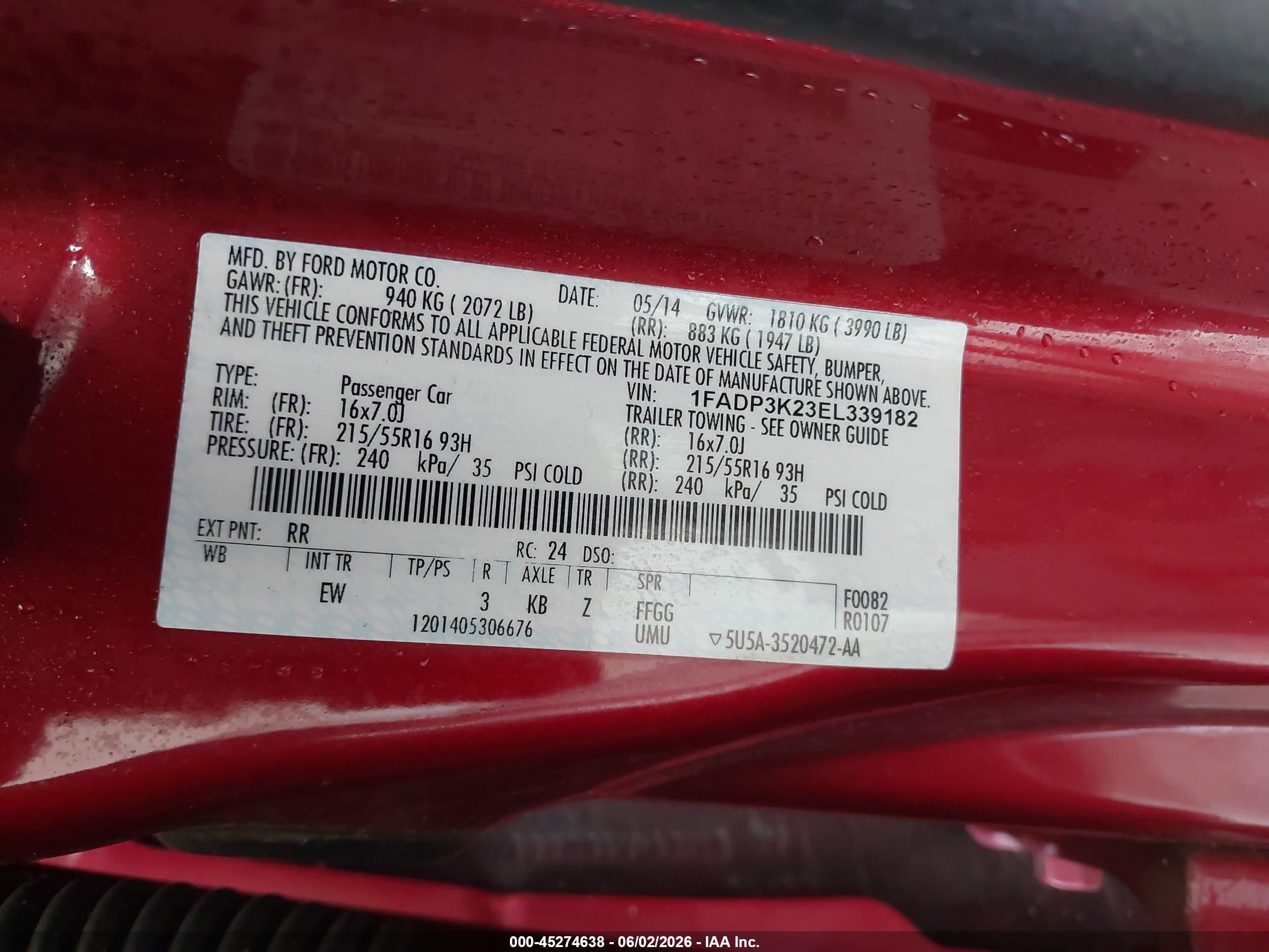 2014 Ford Focus Se Red vin: 1FADP3K23EL339182