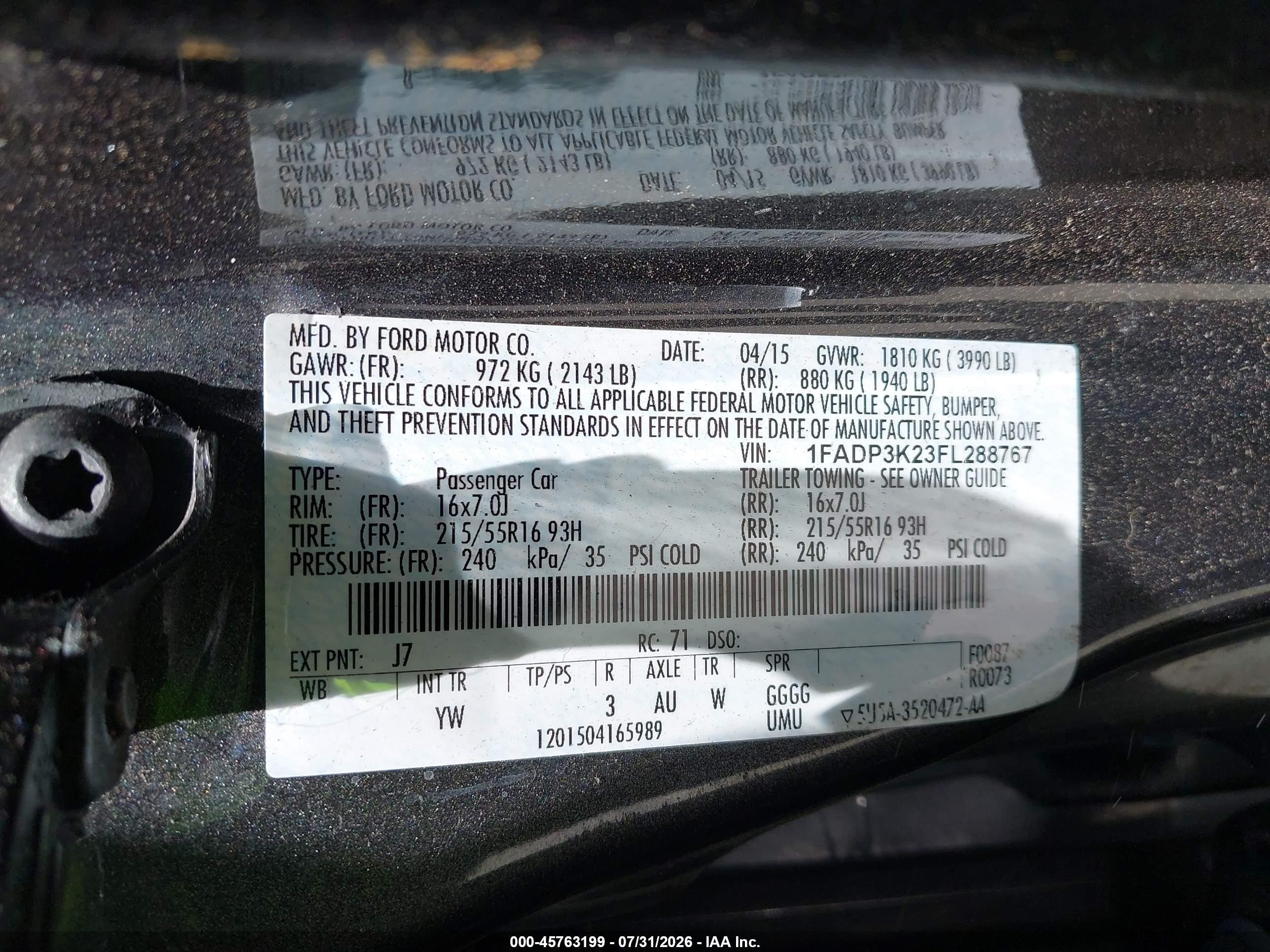 2015 Ford Focus Se Серый vin: 1FADP3K23FL288767
