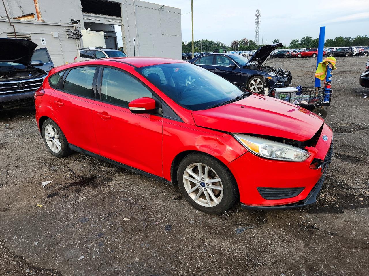 2015 Ford Focus Se Red vin: 1FADP3K23FL315515