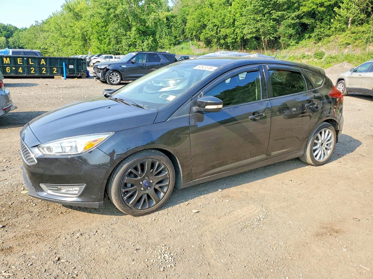 2015 Ford Focus Se Black vin: 1FADP3K23FL348479