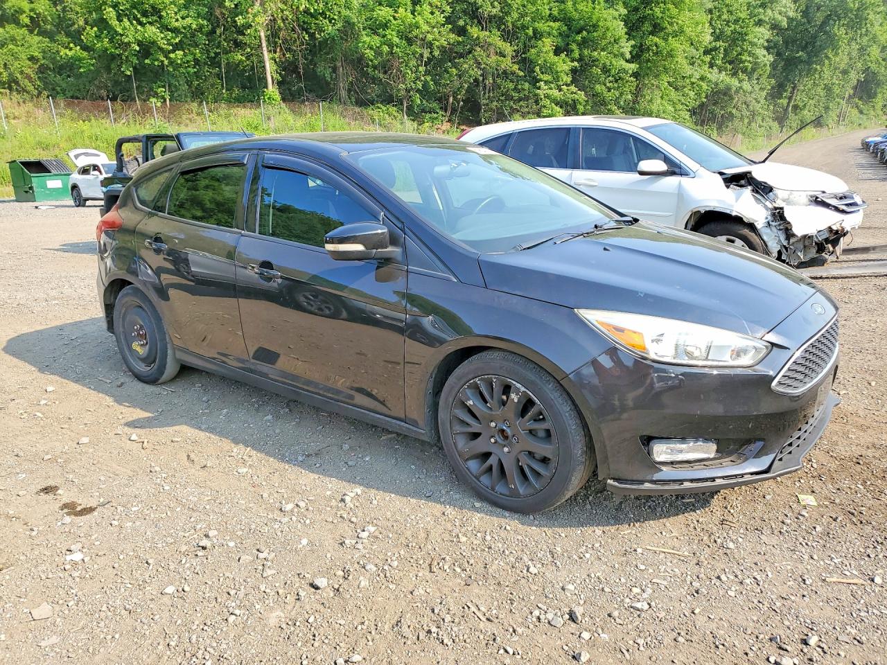 2015 Ford Focus Se Black vin: 1FADP3K23FL348479