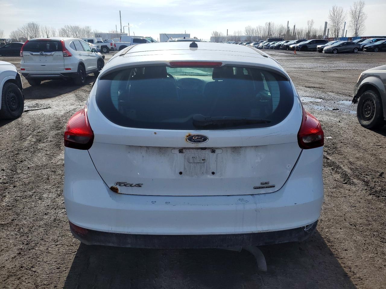 2015 Ford Focus Se White vin: 1FADP3K23FL351916
