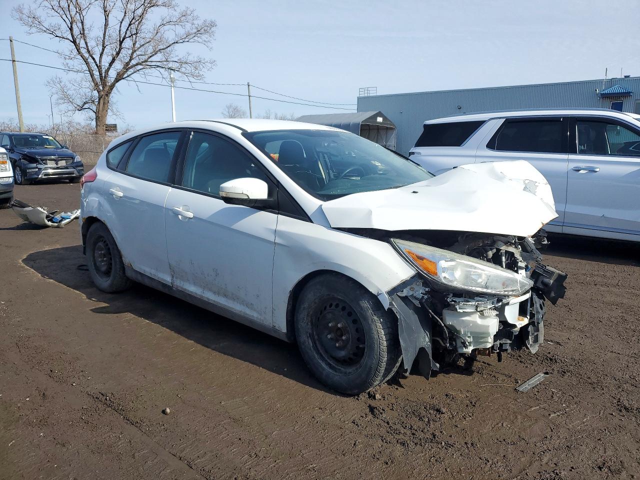 2015 Ford Focus Se White vin: 1FADP3K23FL351916