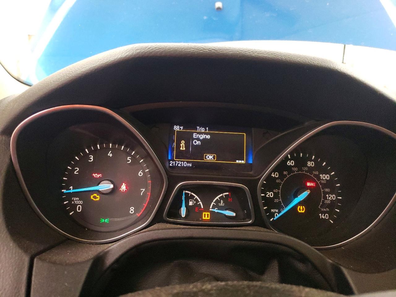 2016 Ford Focus Se Blue vin: 1FADP3K23GL201080