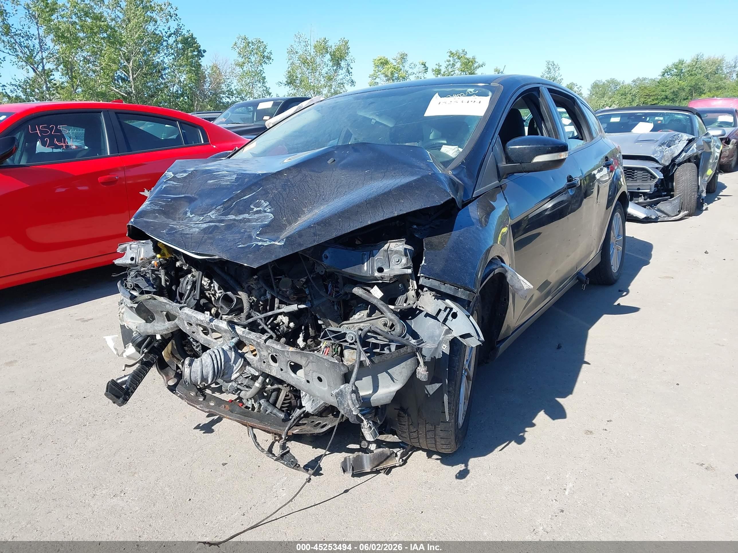 2017 Ford Focus Se Black vin: 1FADP3K23HL285743