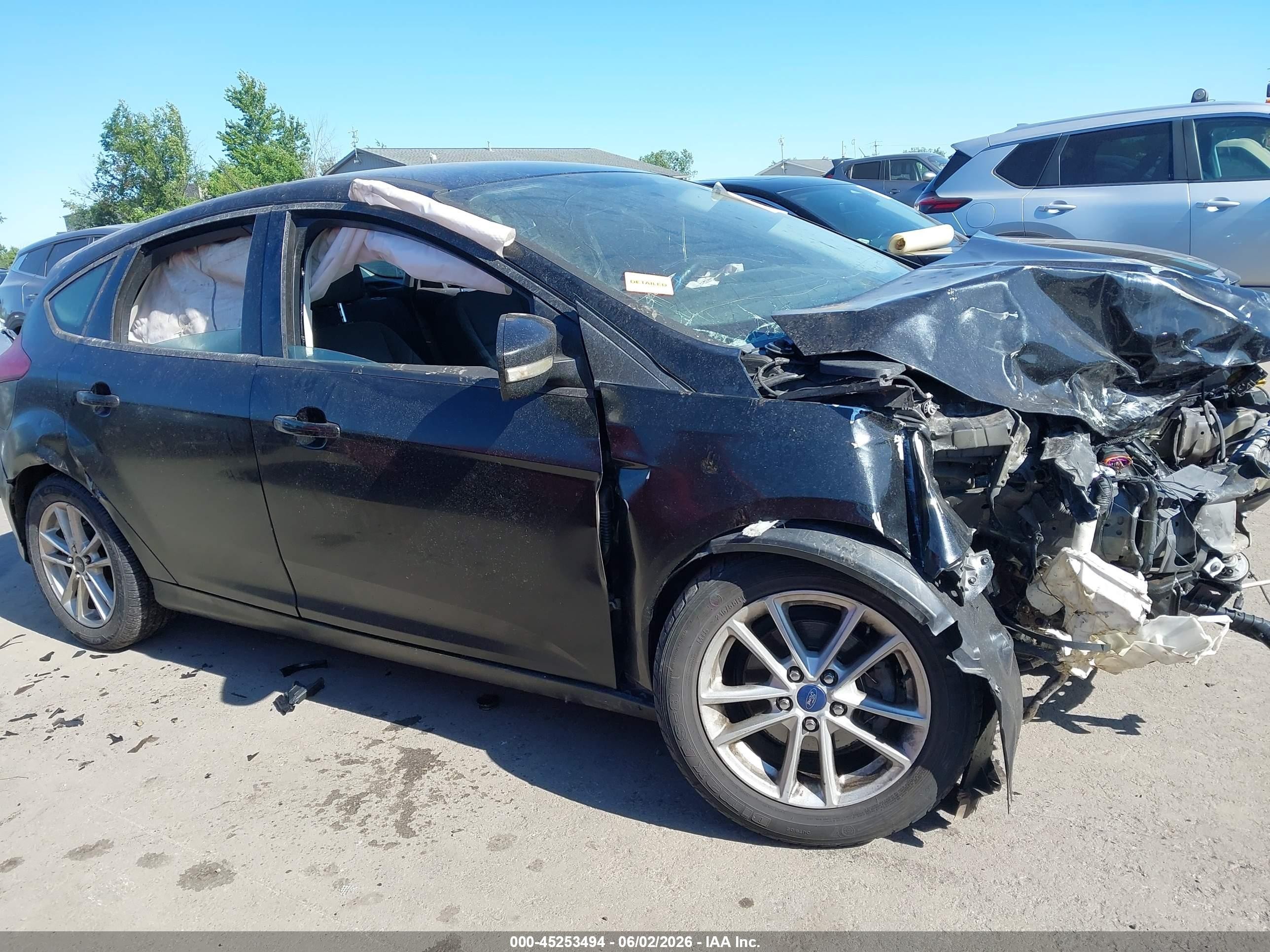 2017 Ford Focus Se Black vin: 1FADP3K23HL285743