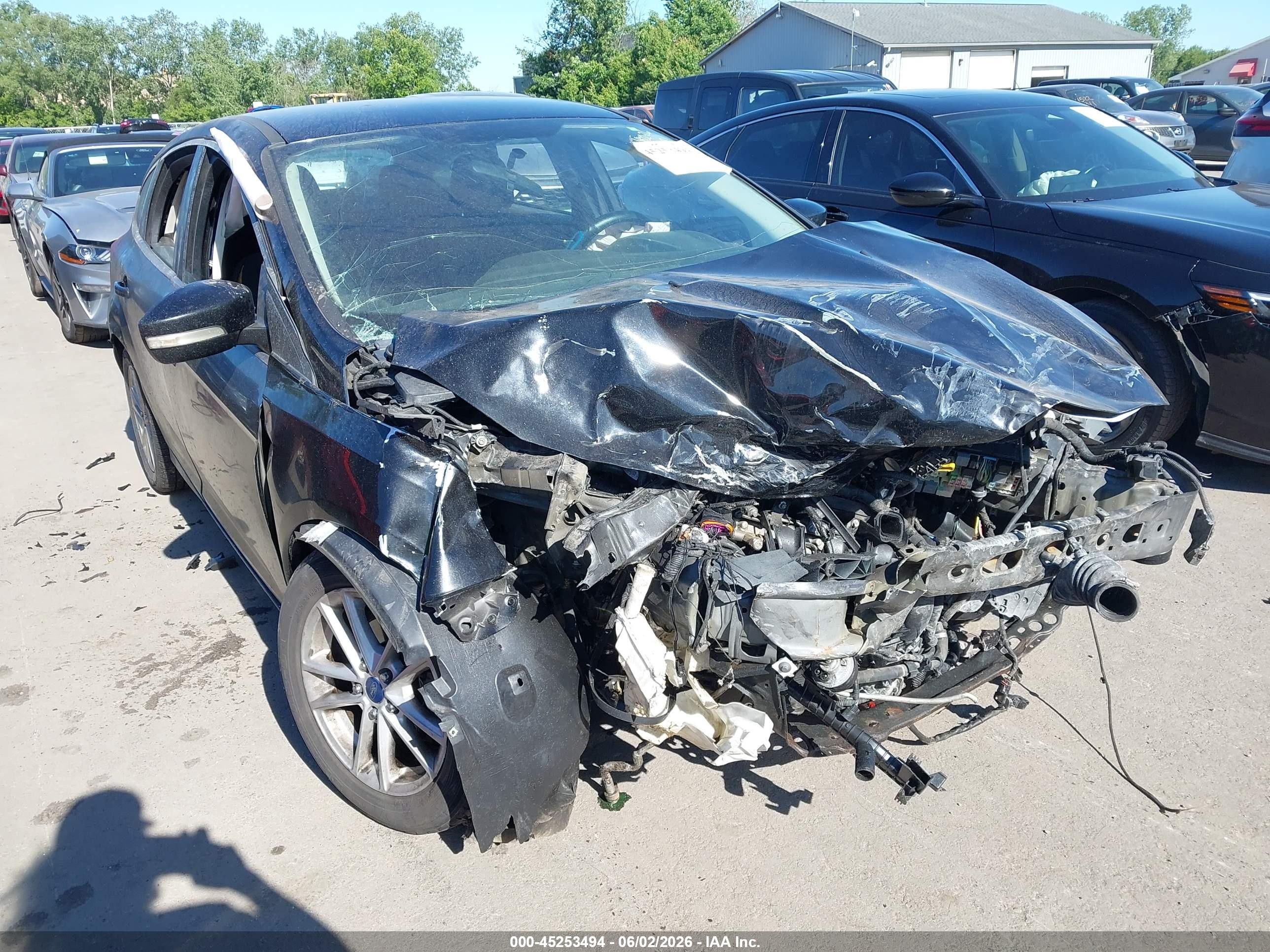 2017 Ford Focus Se Black vin: 1FADP3K23HL285743