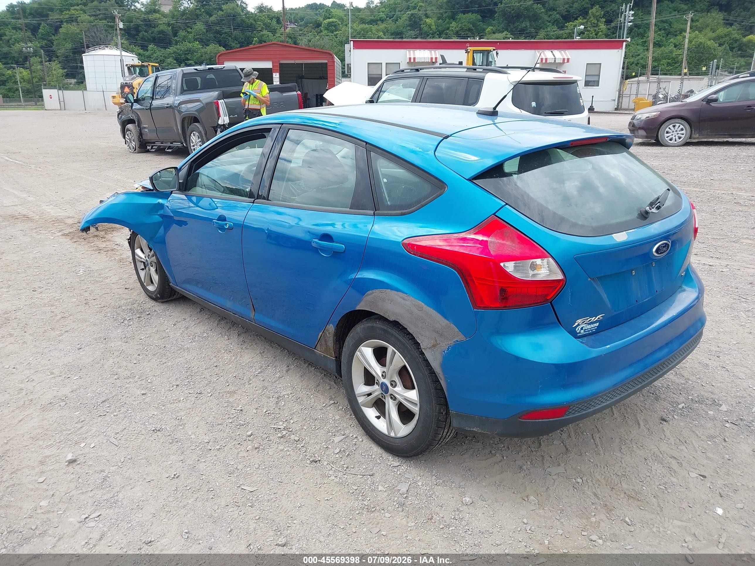 2013 Ford Focus Se Blue vin: 1FADP3K24DL105373