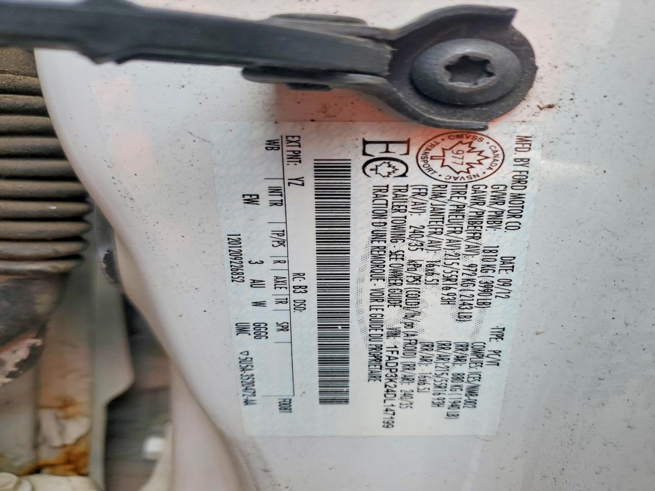 2013 Ford Focus Se Белый vin: 1FADP3K24DL147199
