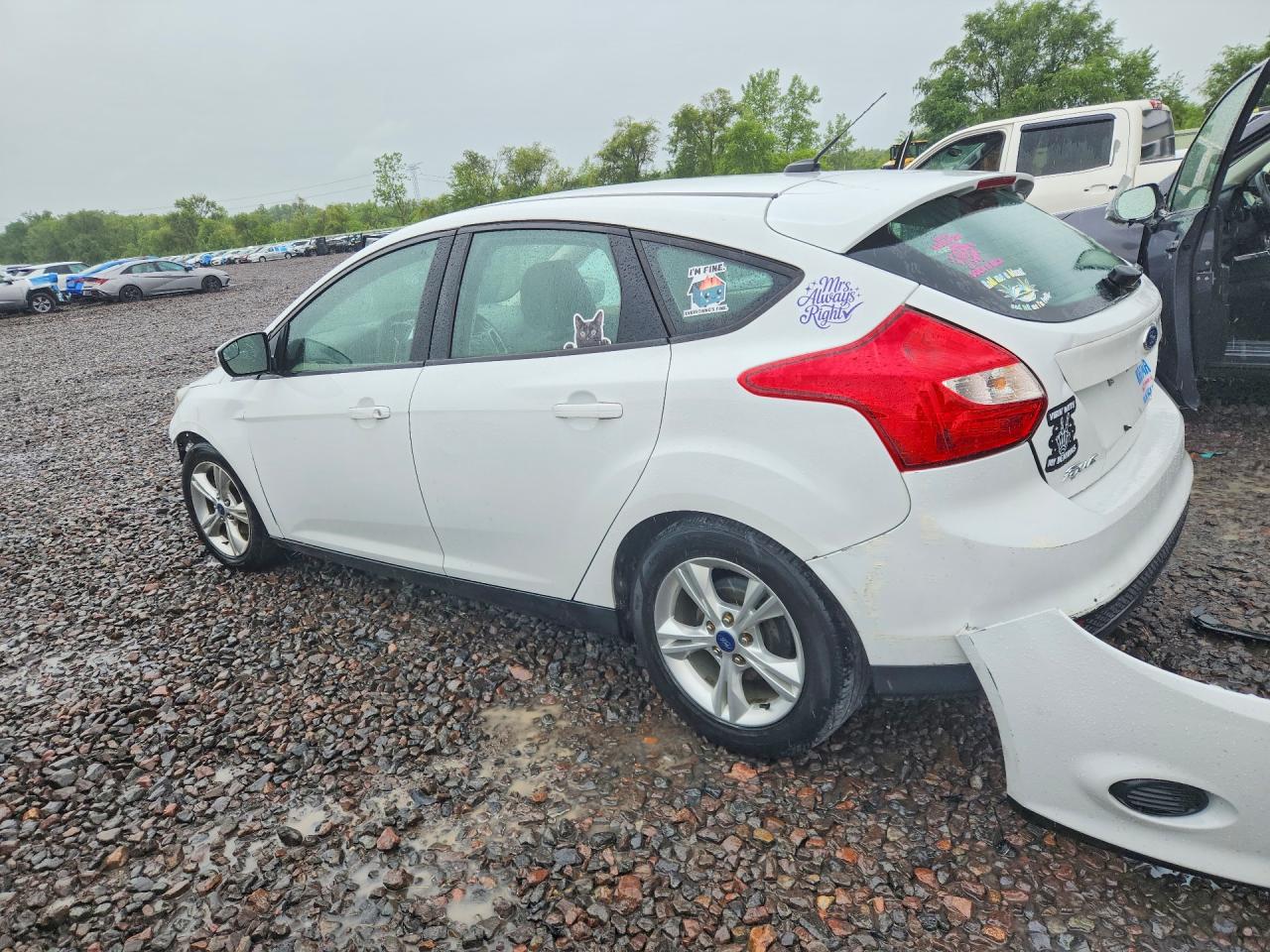 2013 Ford Focus Se White vin: 1FADP3K24DL231197