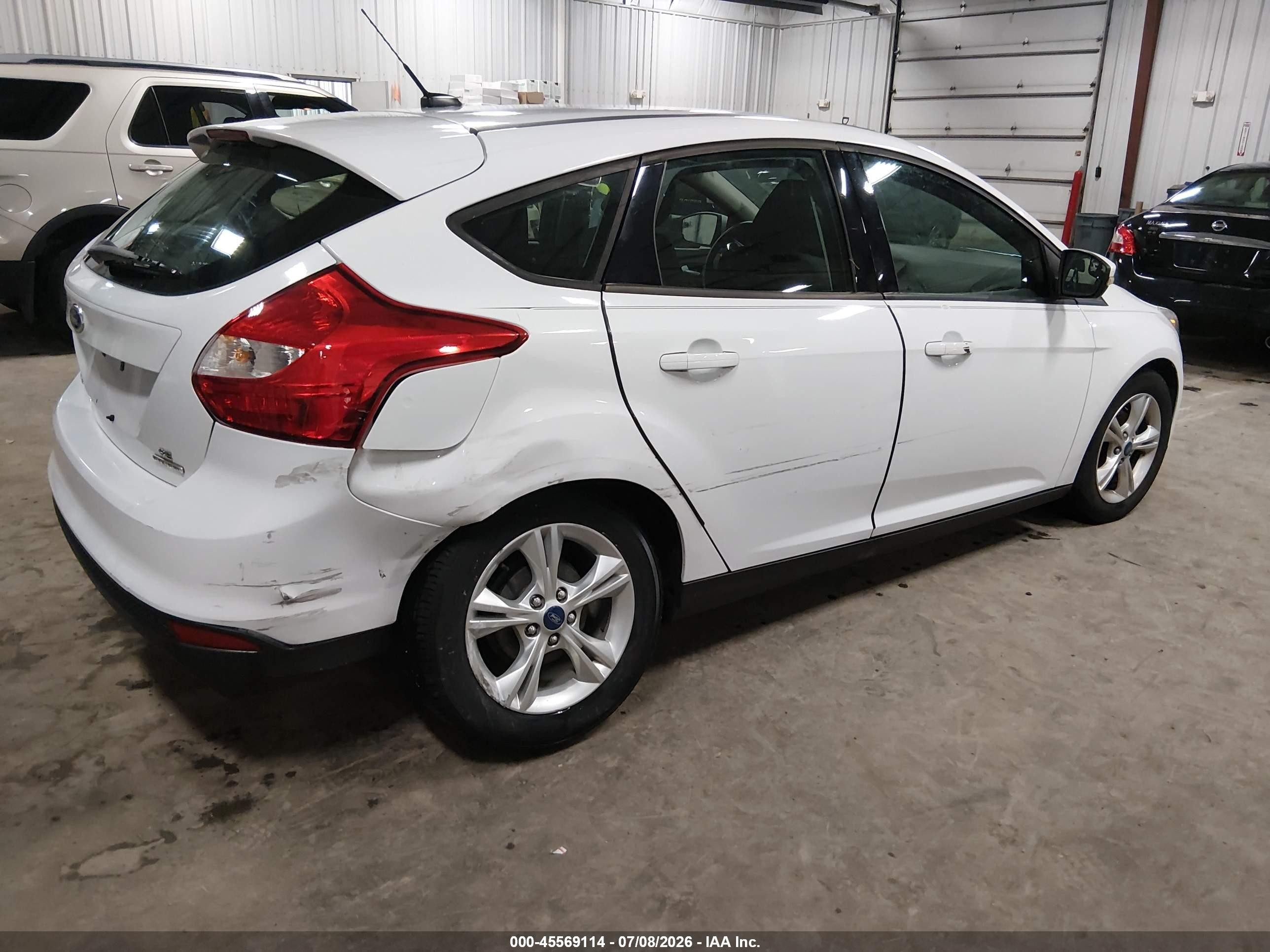 2013 Ford Focus Se White vin: 1FADP3K24DL234410
