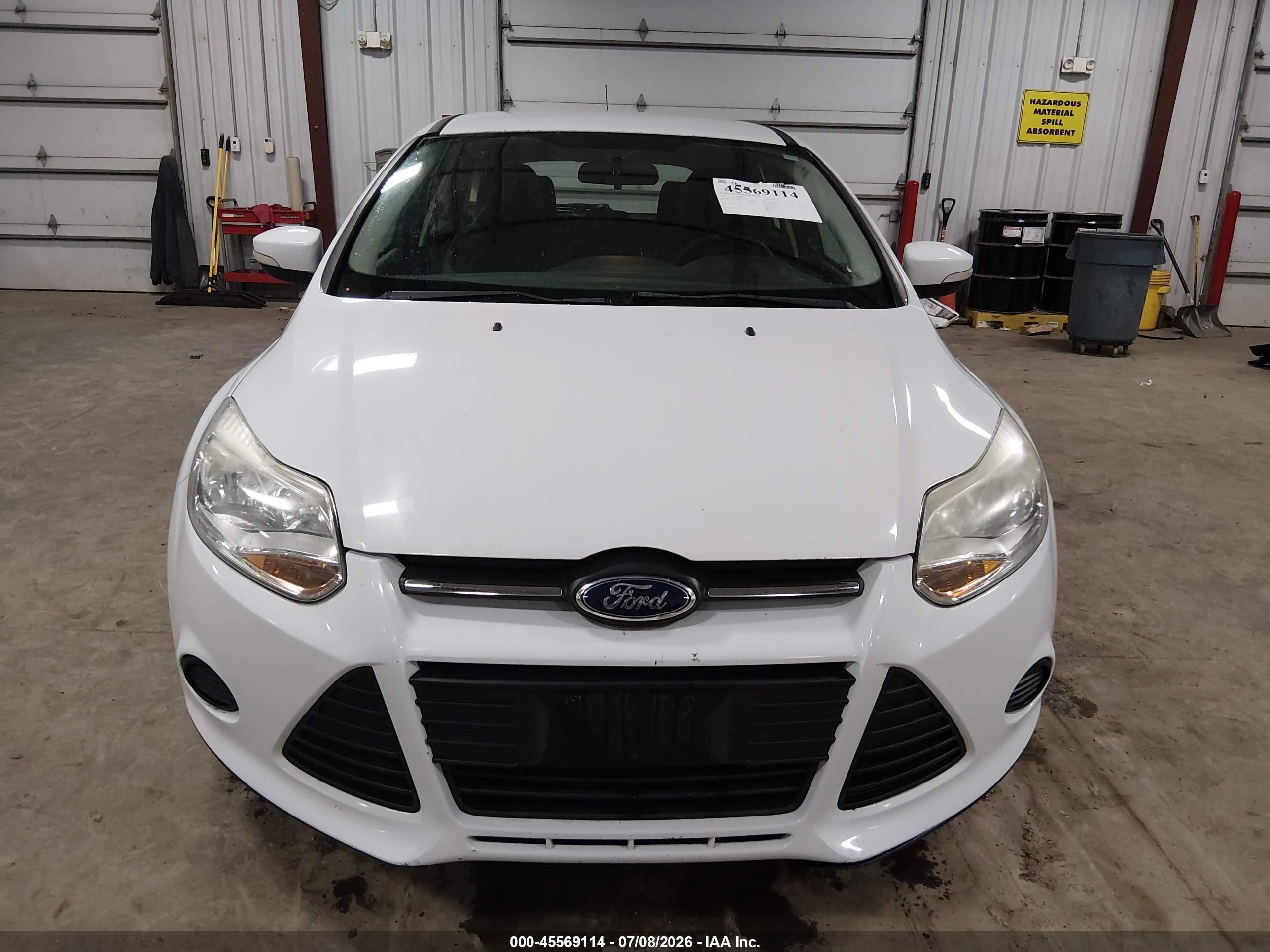 2013 Ford Focus Se White vin: 1FADP3K24DL234410