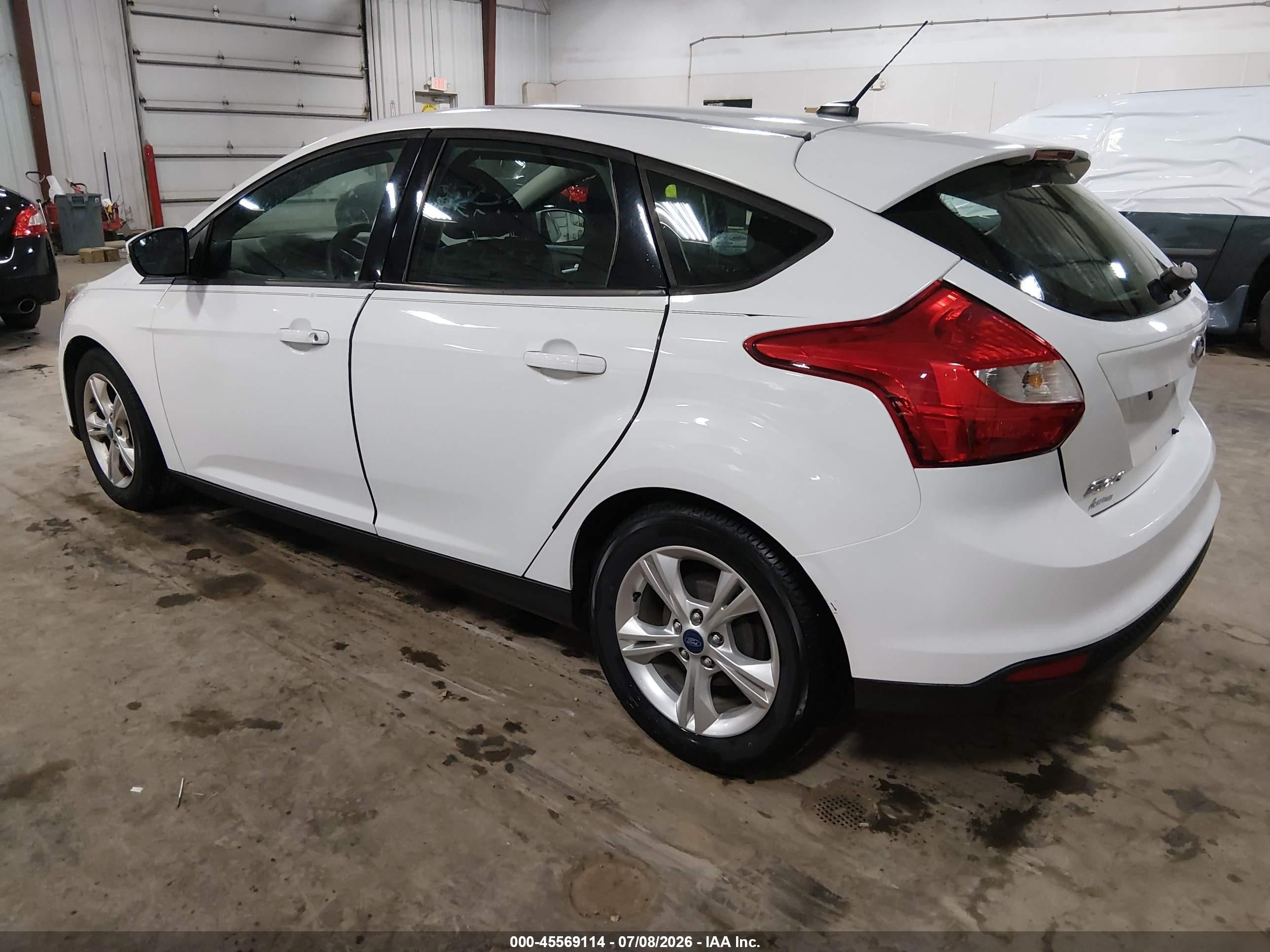 2013 Ford Focus Se White vin: 1FADP3K24DL234410