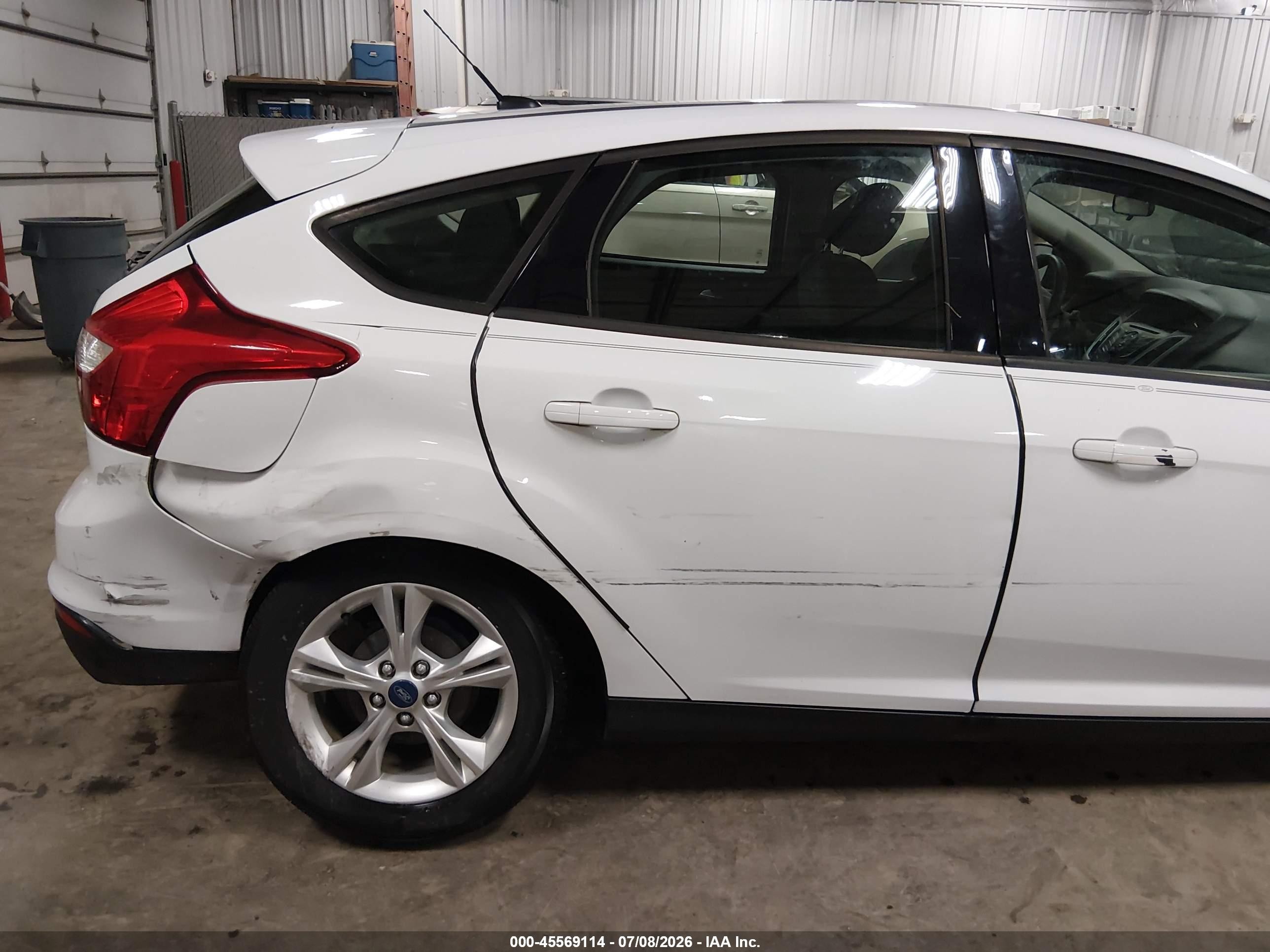 2013 Ford Focus Se White vin: 1FADP3K24DL234410