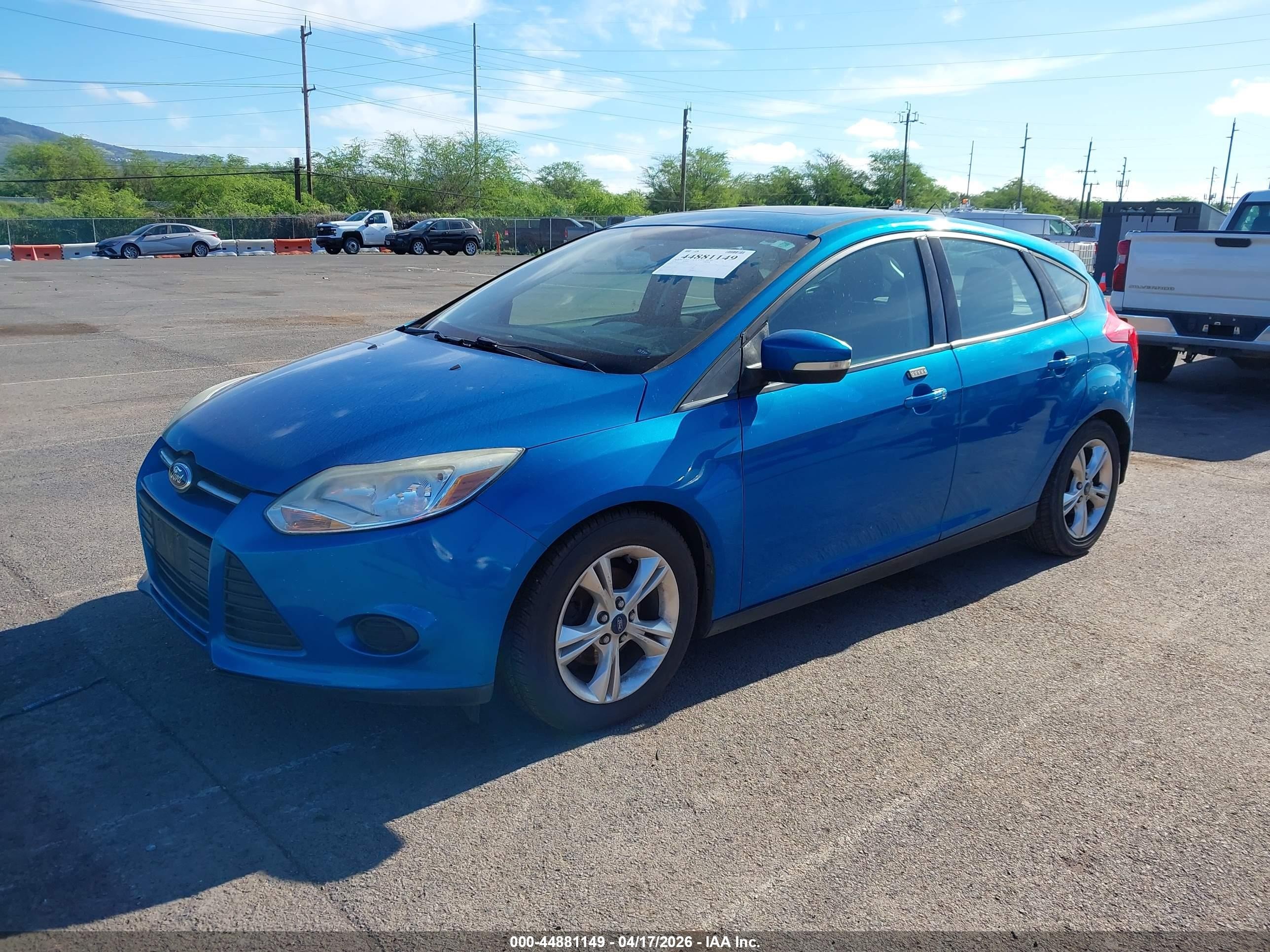 2014 Ford Focus Se Blue vin: 1FADP3K24EL112339