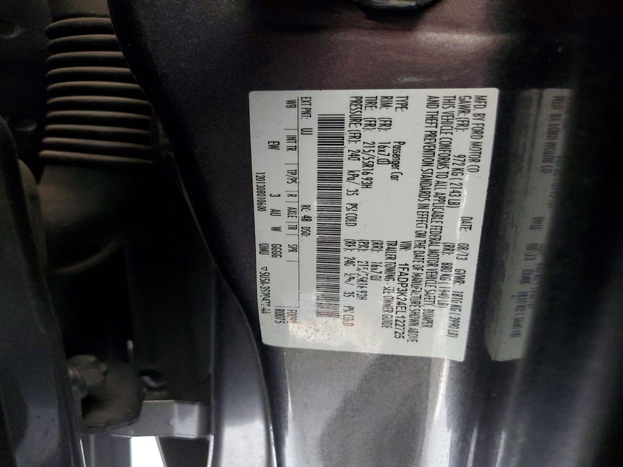 2014 Ford Focus Se Silver vin: 1FADP3K24EL122725