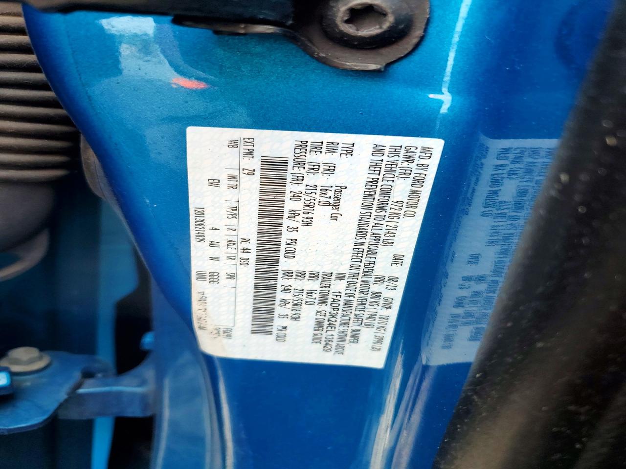 2014 Ford Focus Se Blue vin: 1FADP3K24EL136429