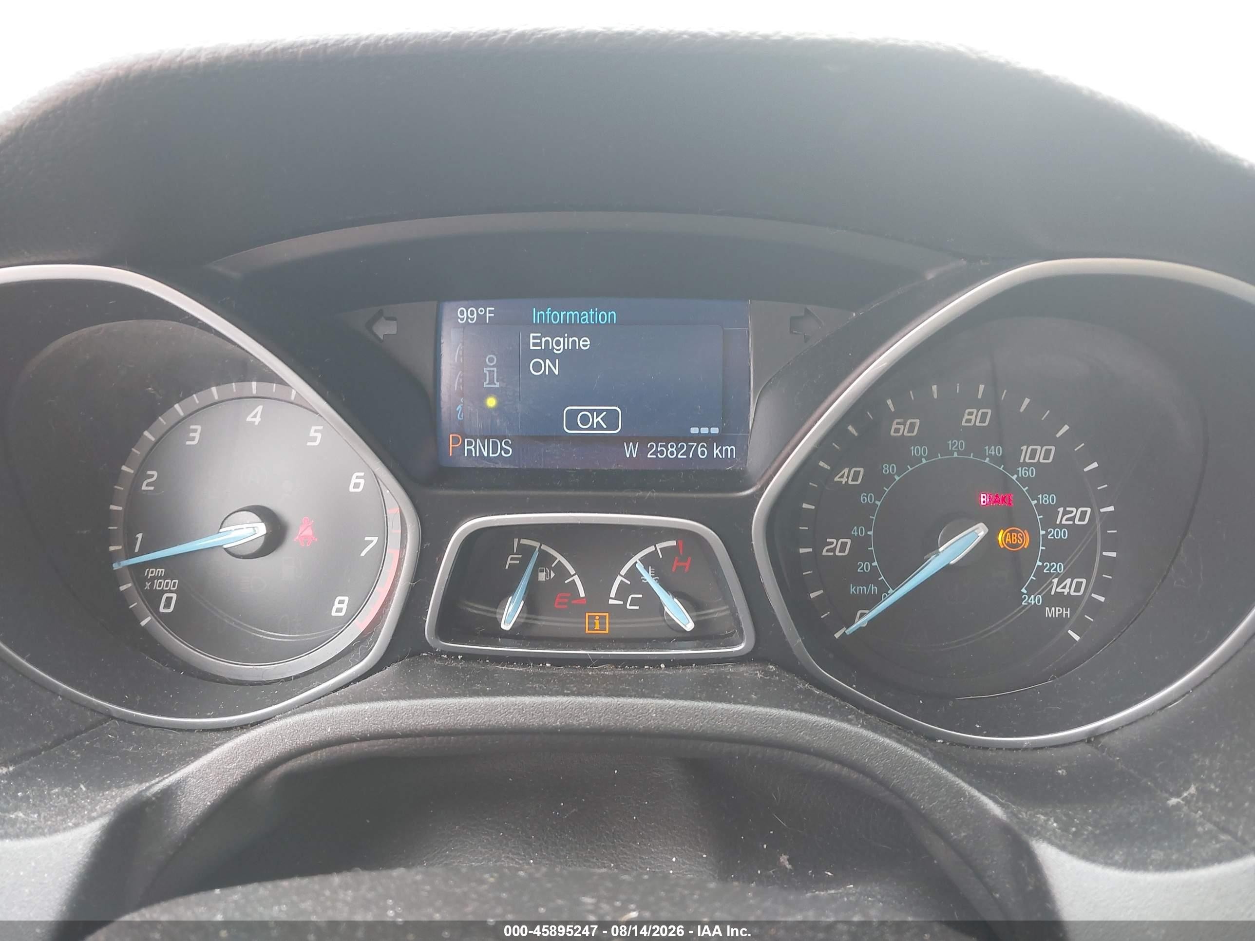 2014 Ford Focus Se Silver vin: 1FADP3K24EL151299