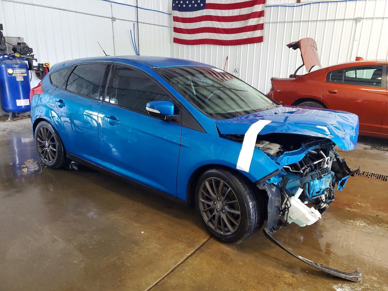 2014 Ford Focus Se Blue vin: 1FADP3K24EL202431