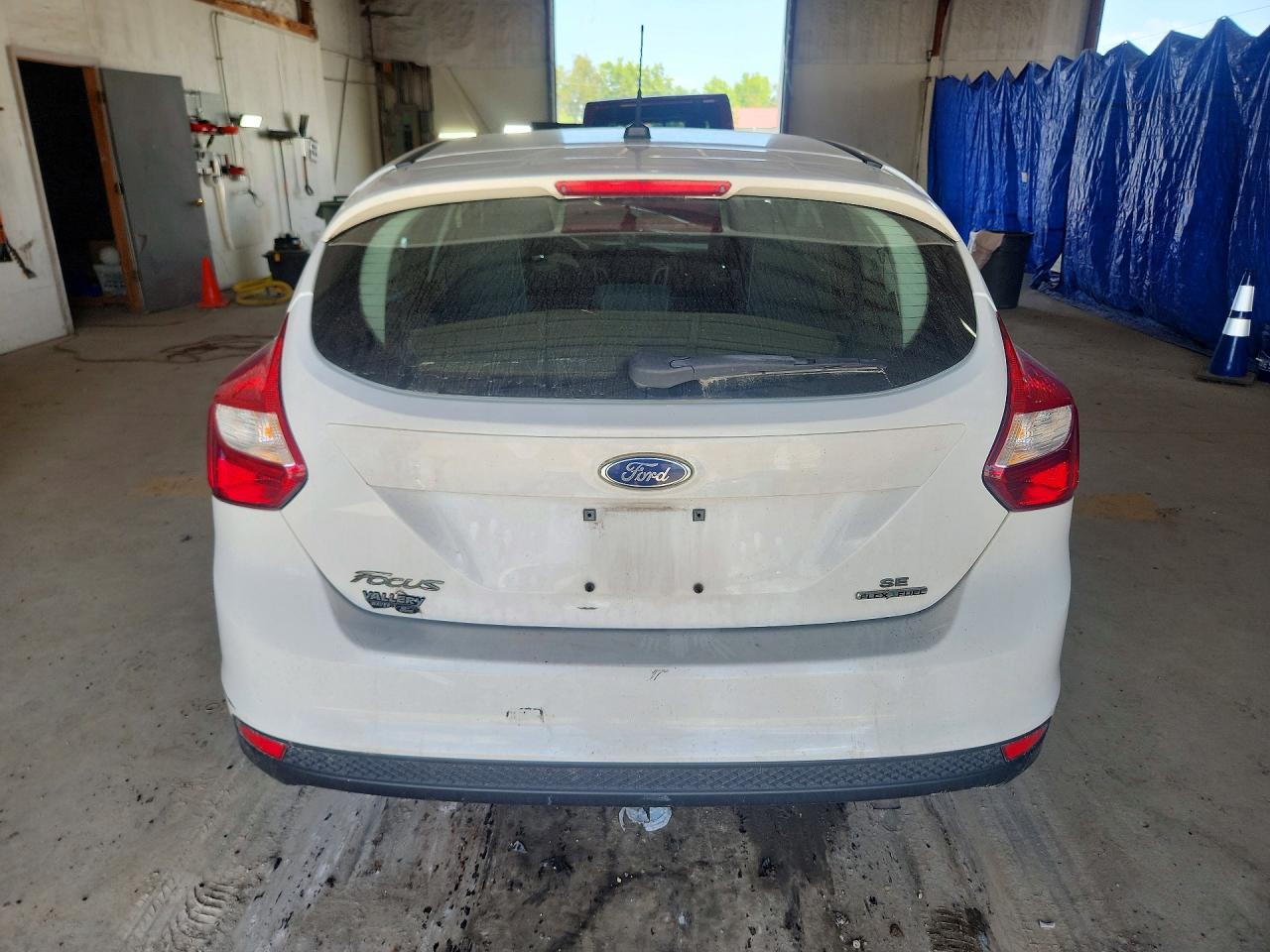 2014 Ford Focus White vin: 1FADP3K24EL286413